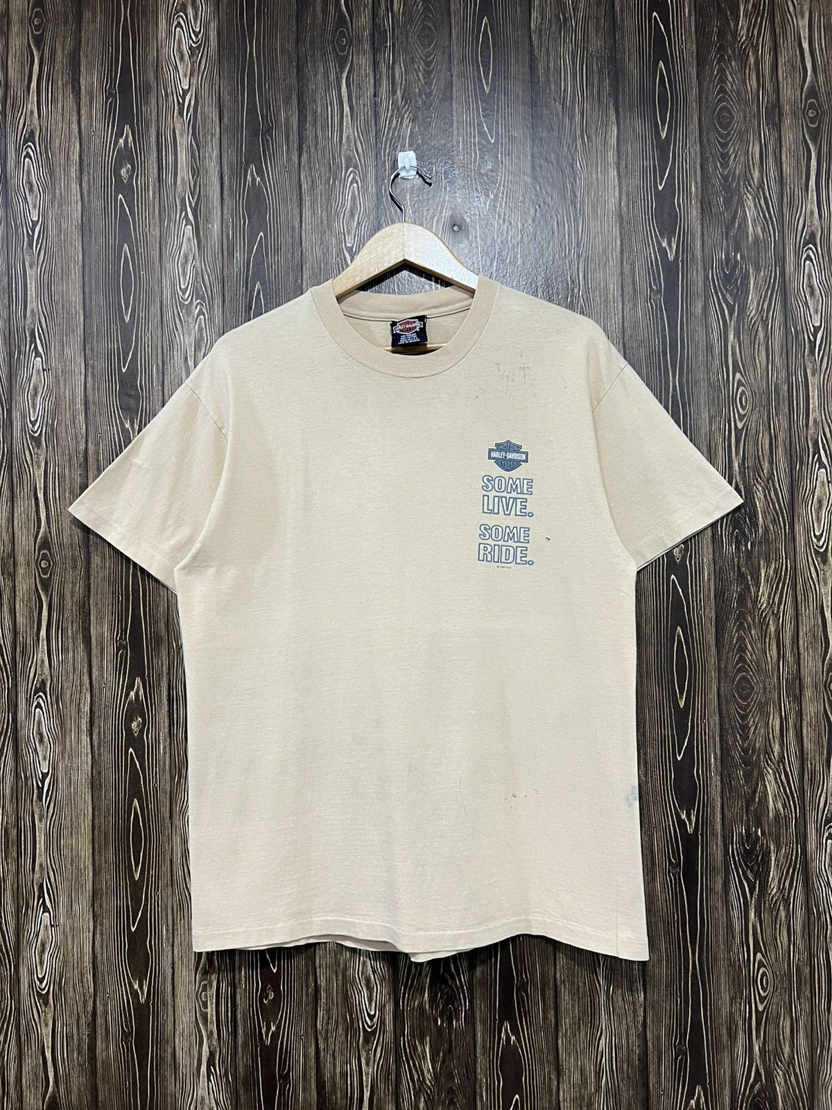 Harley Davidson Vintage 90s Harley Davidson ‘Some Live To Ride’ Tshirt Size US L / EU 52-54 / 3 - 5 Thumbnail