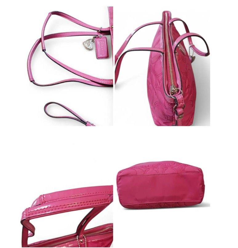Coach Coach Rose Pink Quilted Signature Tote LeatherTrim Size ONE SIZE - 7 Thumbnail