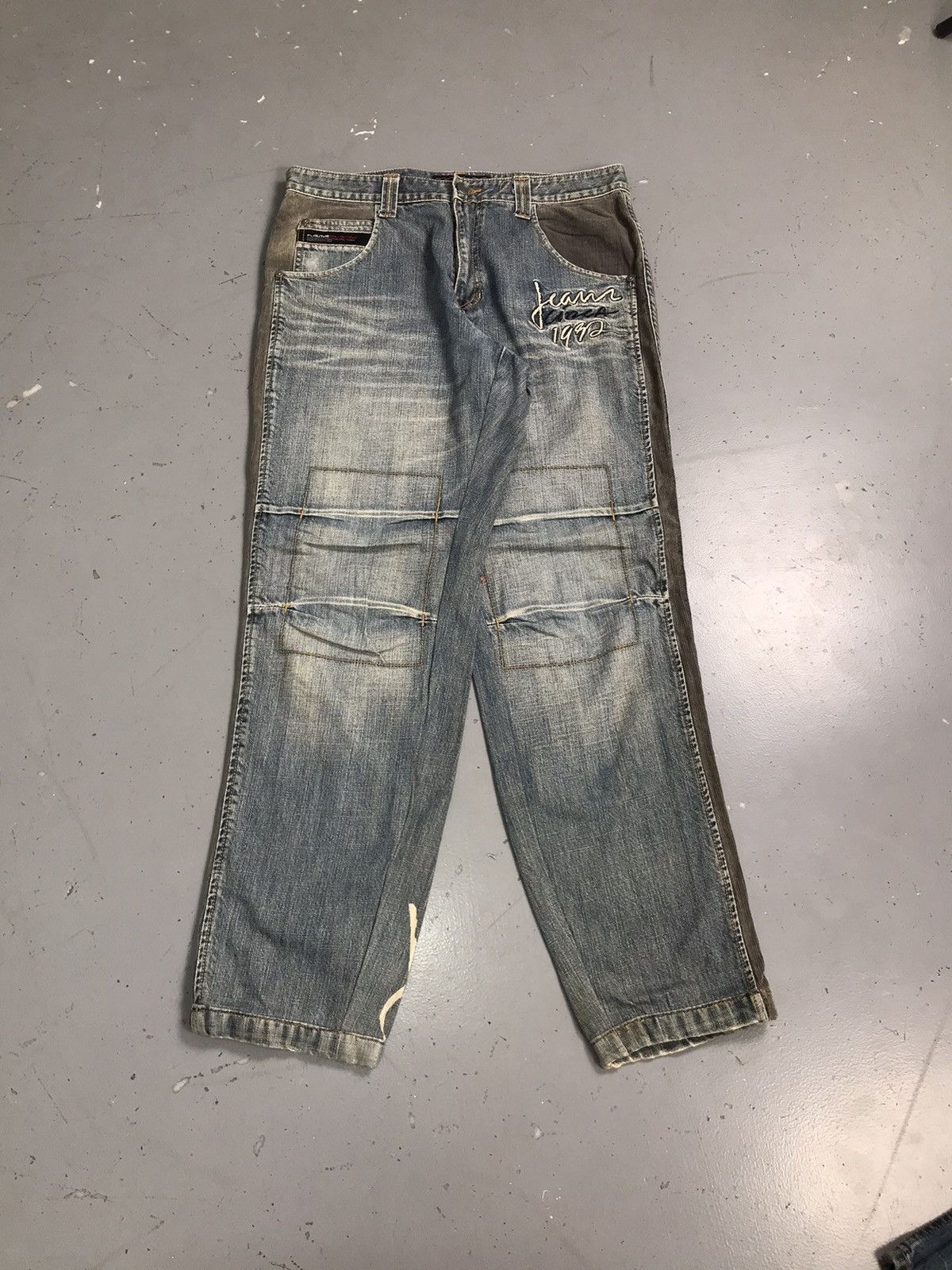 Fubu Rare vintage Fubu apparel company 1992 SpellOut denim Size US 34 / EU 50 - 1 Thumbnail