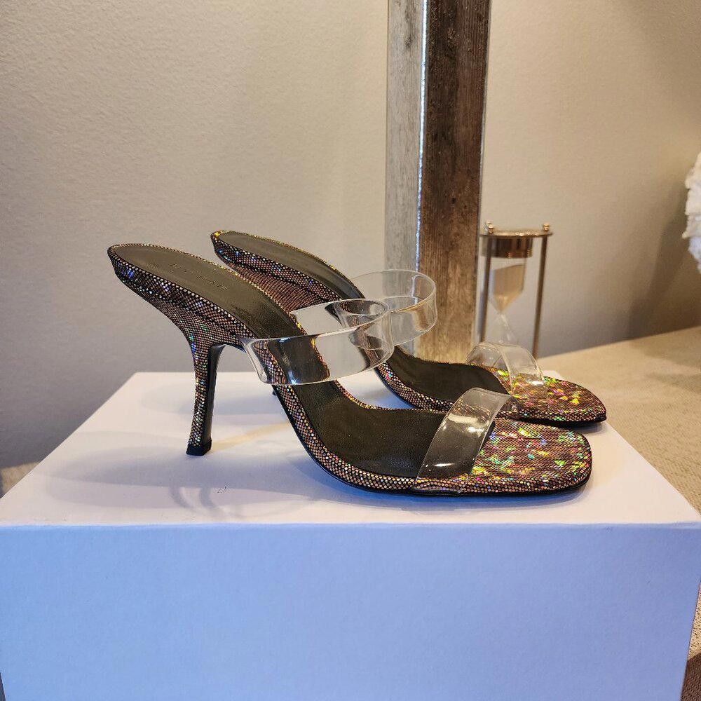 By Far BY FAR Clara Disco Bronze Hologram Leather Slide Sandal Size US 7.5 / IT 37.5 - 1 Thumbnail