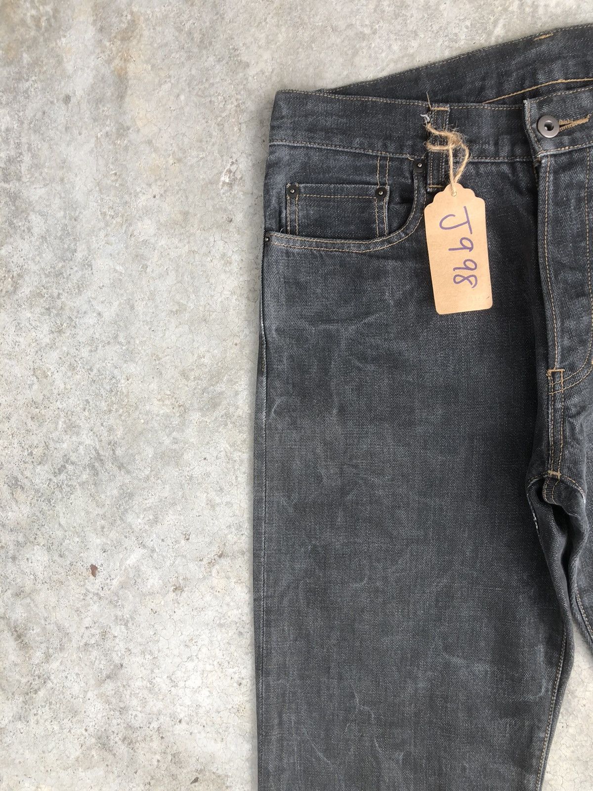 Japanese Brand Comme Ca Du Selvedge Denim Distressed Jeans Size US 30 / EU 46 - 4 Thumbnail