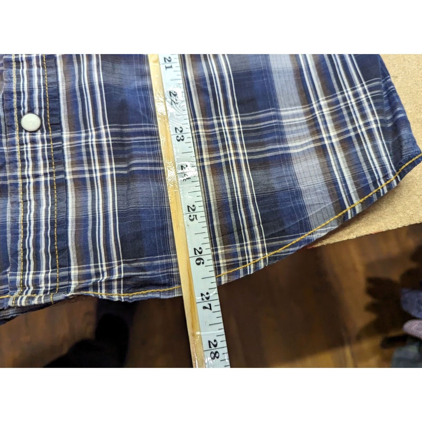 Scotch & Soda Scotch & Soda Shirt Mens M Green Plaid Western Snap Patches Eat Dirt Button Up Size US M / EU 48-50 / 2 - 5 Thumbnail