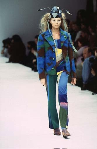 Issey Miyake F/W’97 Multicolor Velour Long Sleeve