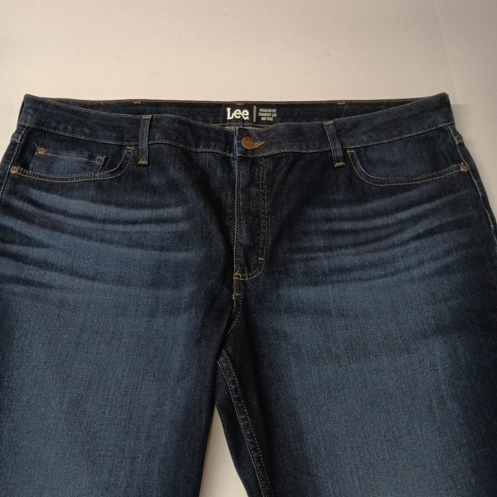 Lee Lee Regular Fit Straight Leg Jeans Women's 24 Medium Blue Size 42" / US 20 - 5 Thumbnail