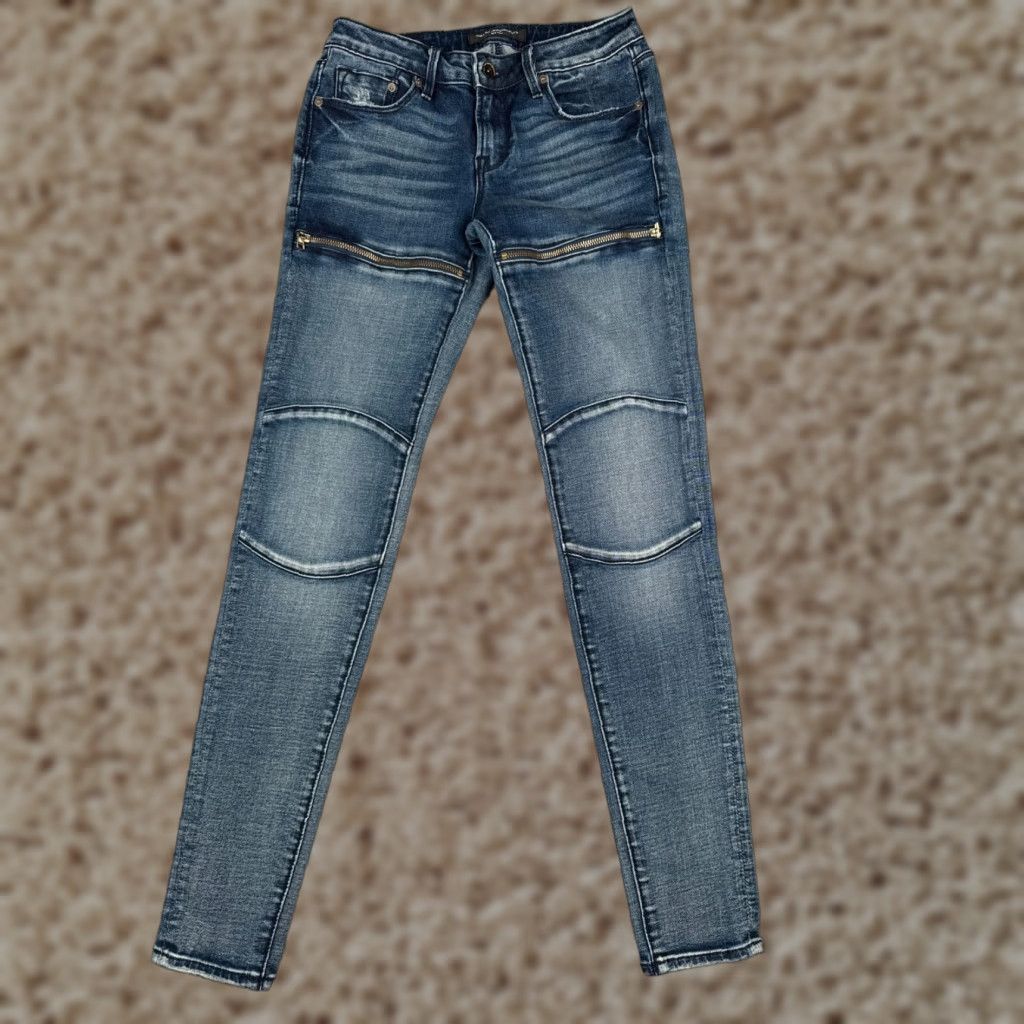 Cult Of Individuality VINTAGE Cult of Individuality Jeans Womens 24 Blue Denim Distressed Zipper 30in Womens Size 42" / US 20 - 1 Thumbnail