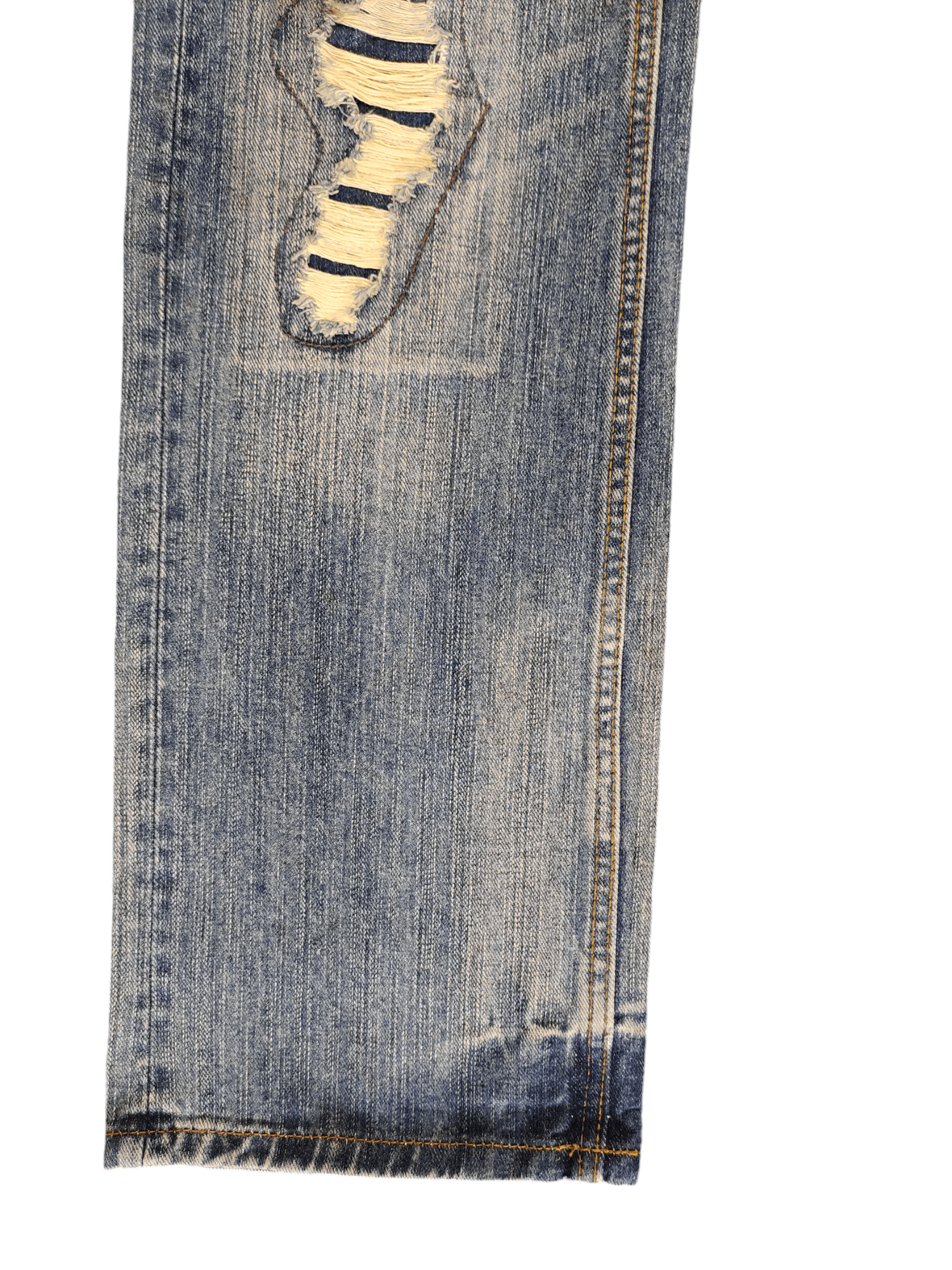 Hysteric Glamour × Undercover Japanese Beach Sound Embroidered Distress Jeans Undercover Size US 32 / EU 48 - 7 Thumbnail