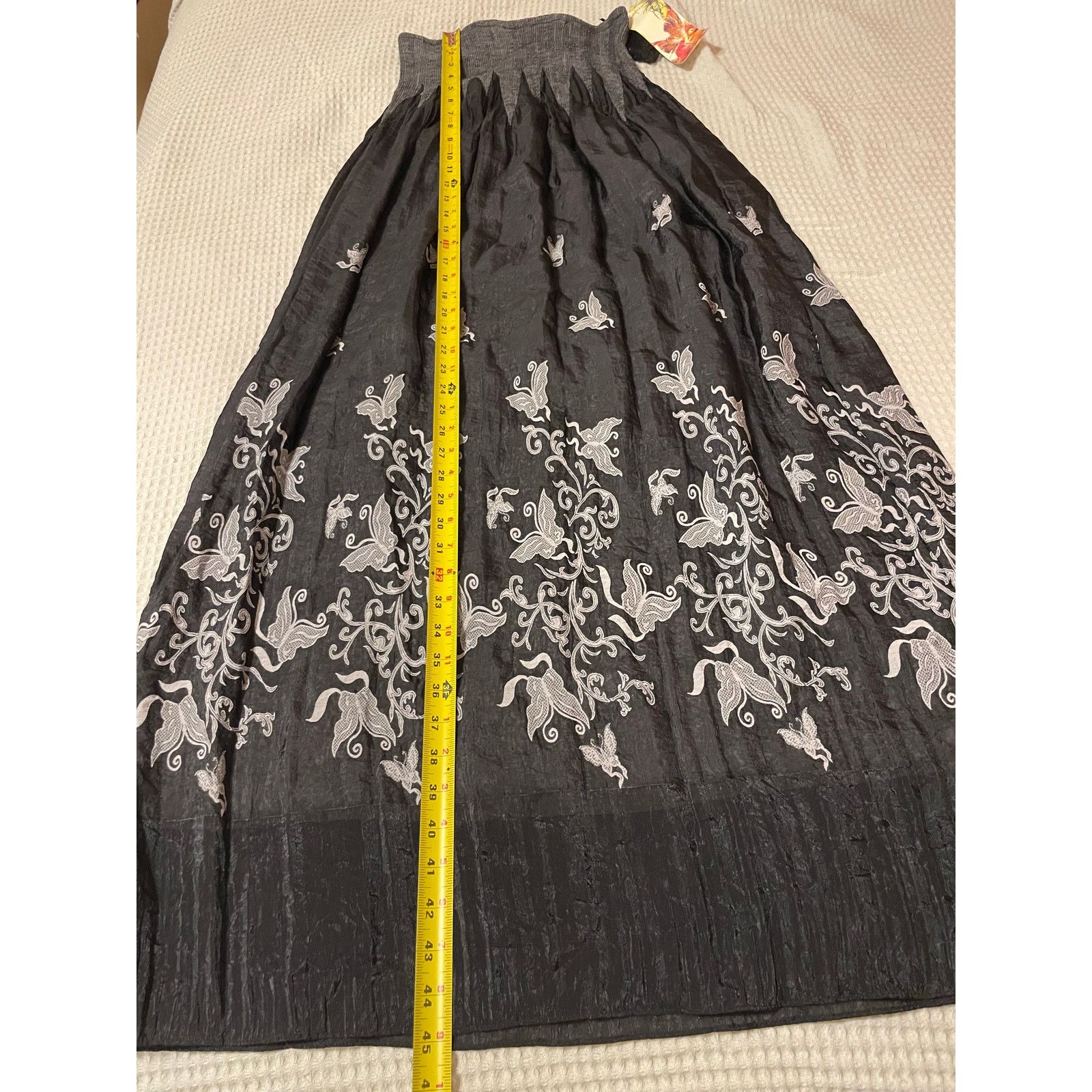 Other NWT Lapis Boho Black Floral Butterfly Midi Dress/ Skirt OS Size ONE SIZE - 5 Thumbnail