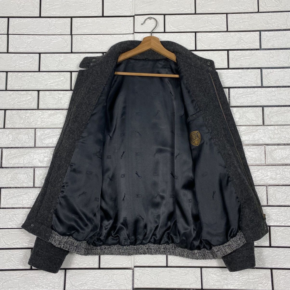 Issey Miyake 📌Vintage Wool Bomber Jacket Ginrei Rare Design Size US L / EU 52-54 / 3 - 14 Thumbnail