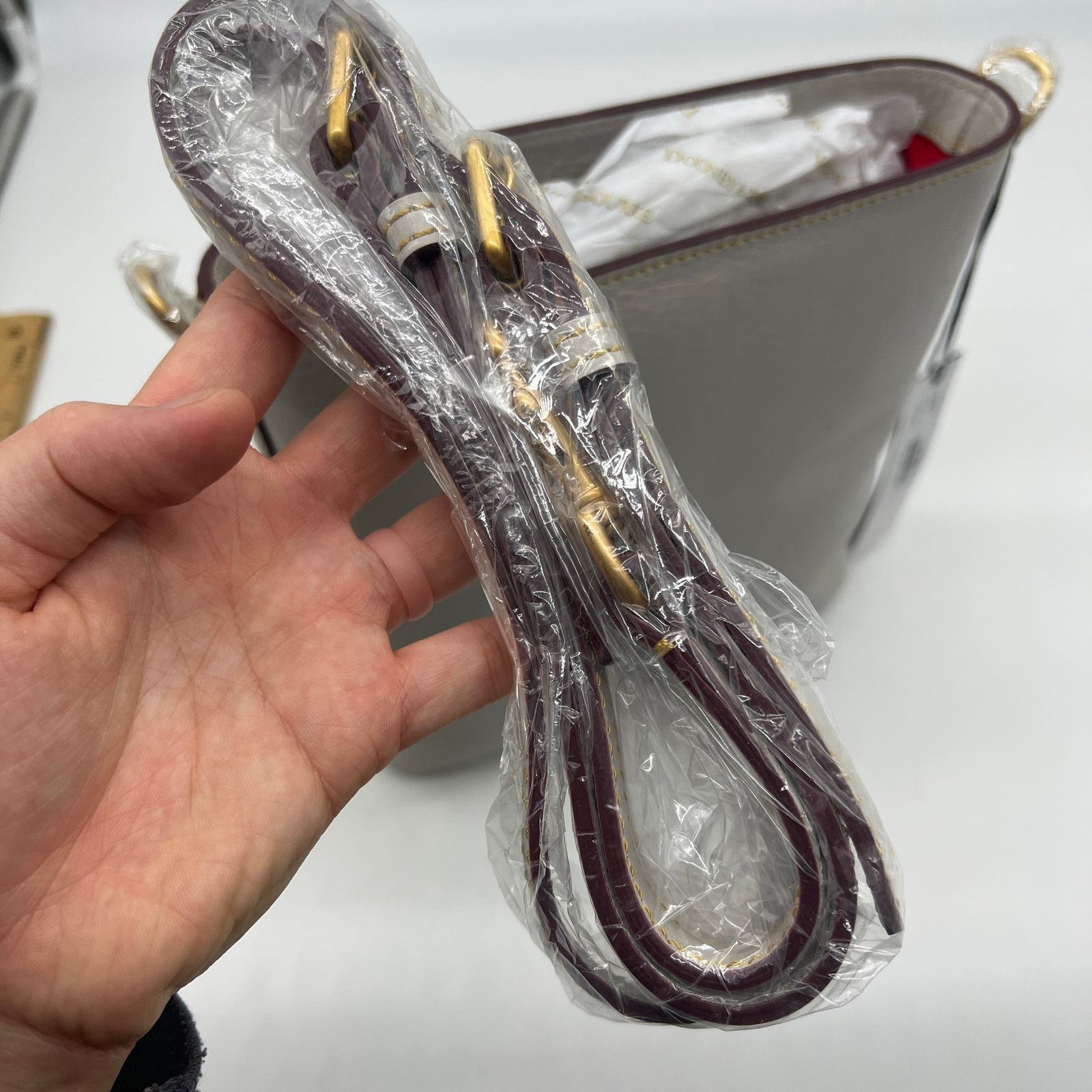Dooney & Bourke Dooney & Bourke Florentine Zip Crossbody Handbags Ecru Size ONE SIZE - 12 Thumbnail