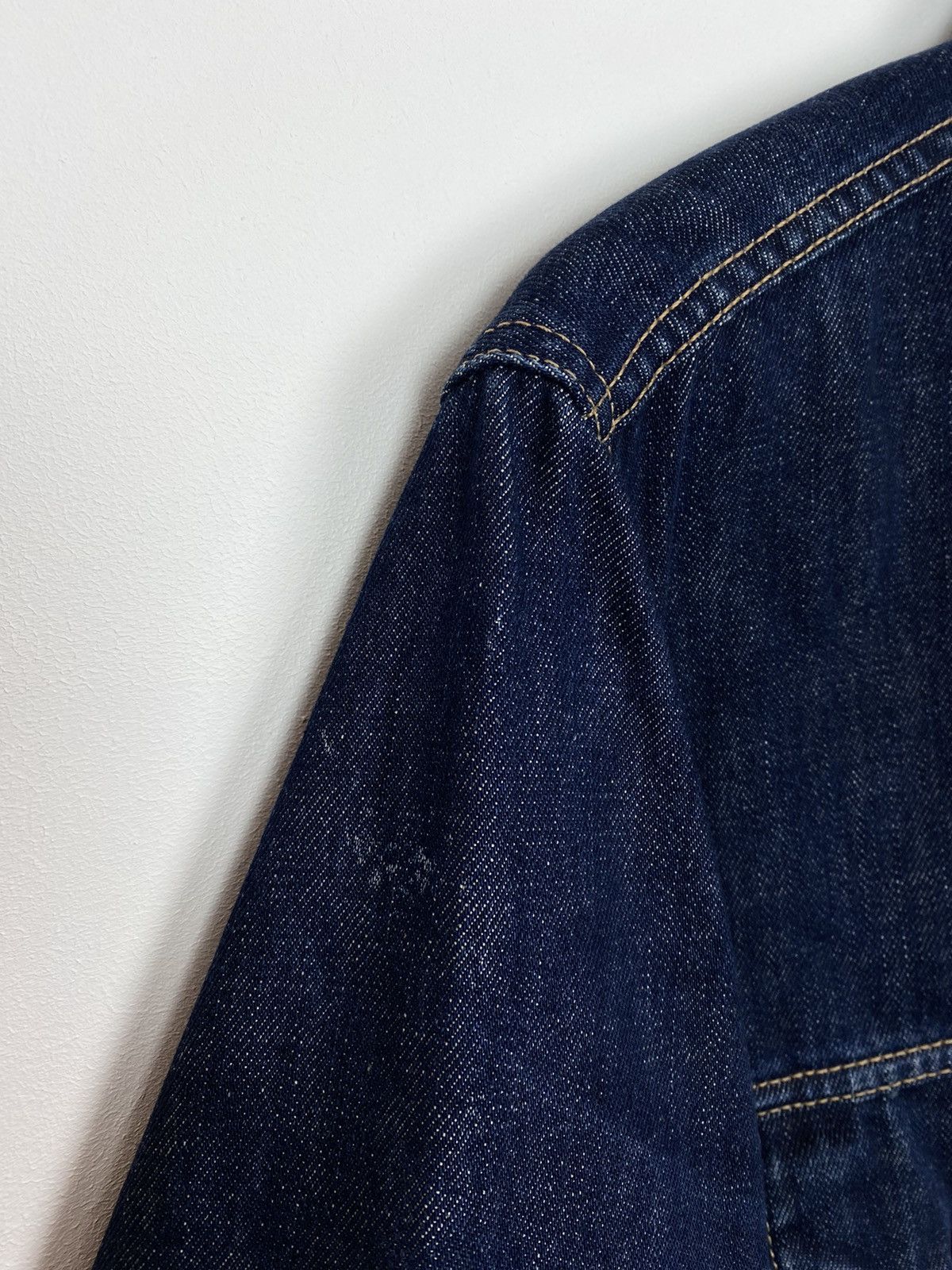 Levi's Vintage Levi’s Navy Blue Denim Jacket Buttons 90’s USA Size L / US 10 / IT 46 - 4 Thumbnail