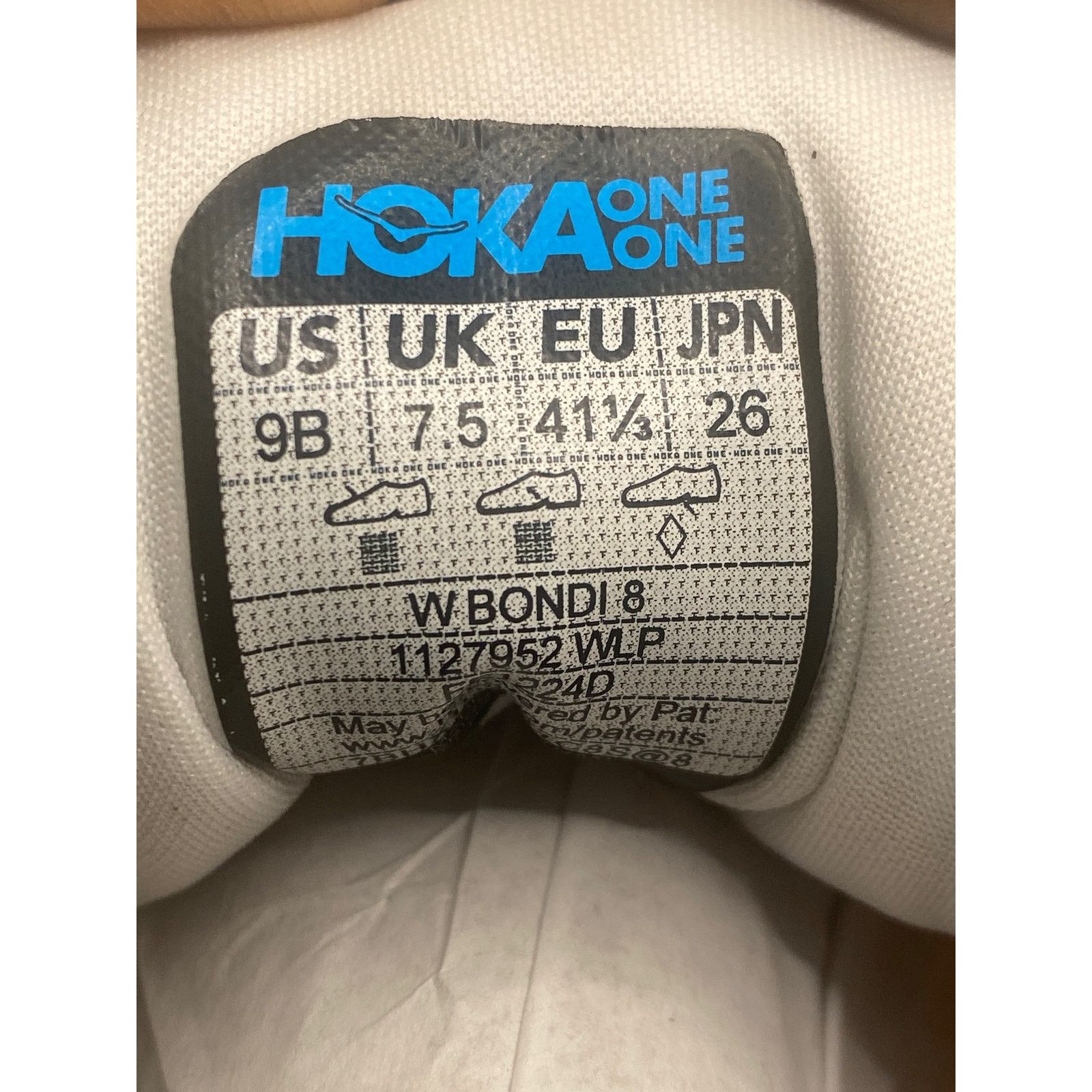 Hoka HOKA Bondi 8 Running Shoe (Women), Size 9B (1127952WLP) Size US 9 / IT 39 - 8 Thumbnail