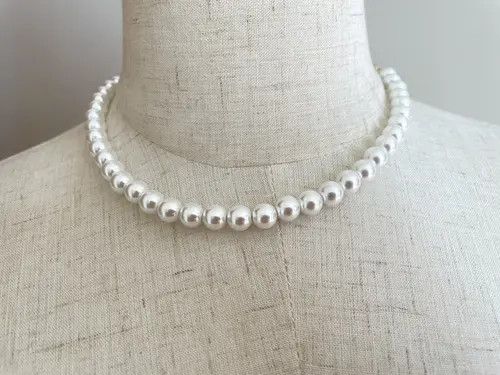 Jewelry Pearl Necklace in White, Men's