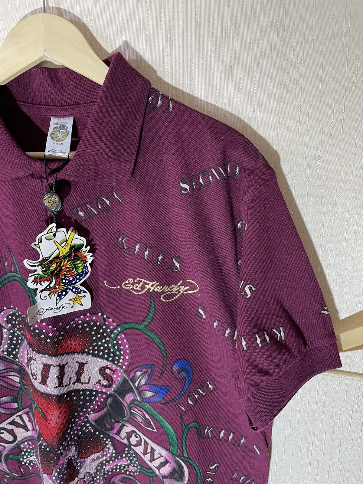 Ed Hardy × Vintage Ed Hardy vintage streetwear polos Size US XXL / EU 58 / 5 - 3 Thumbnail