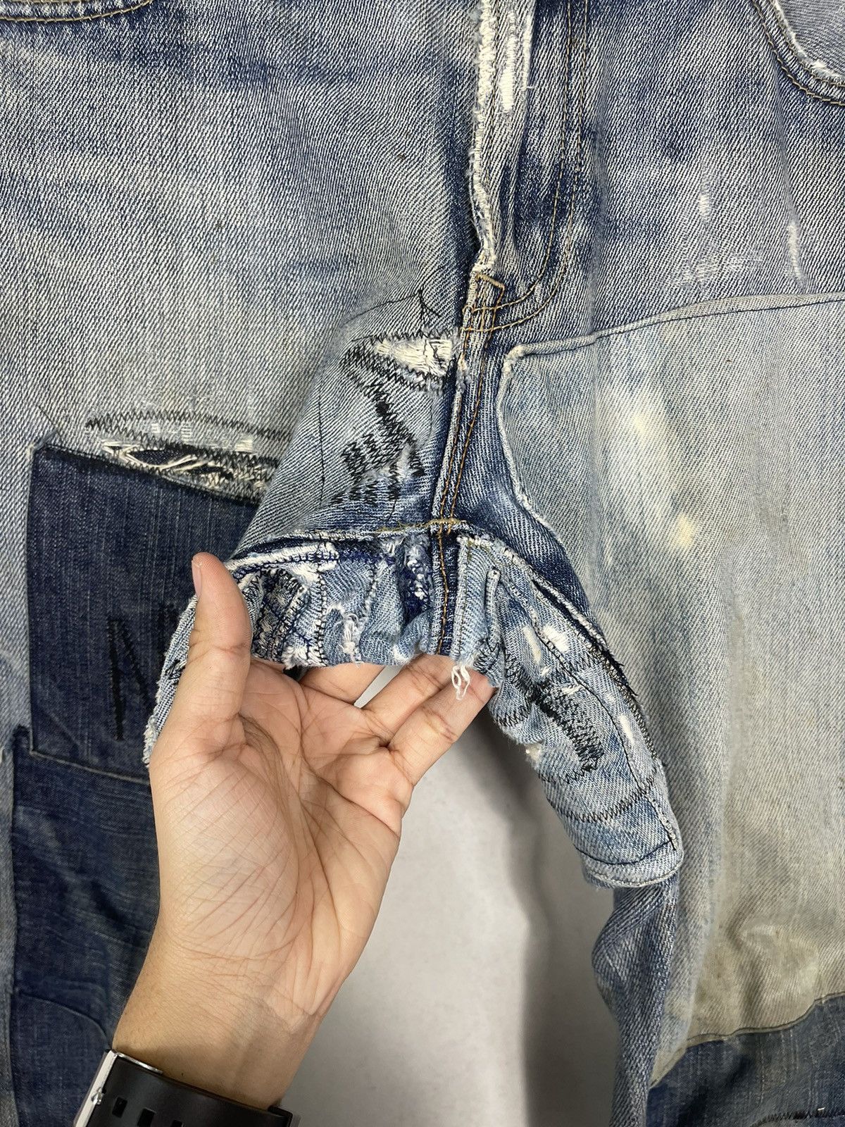 Hysteric Glamour Uniqlo Jeans Patchwork Jeans Size US 31 - 10 Thumbnail