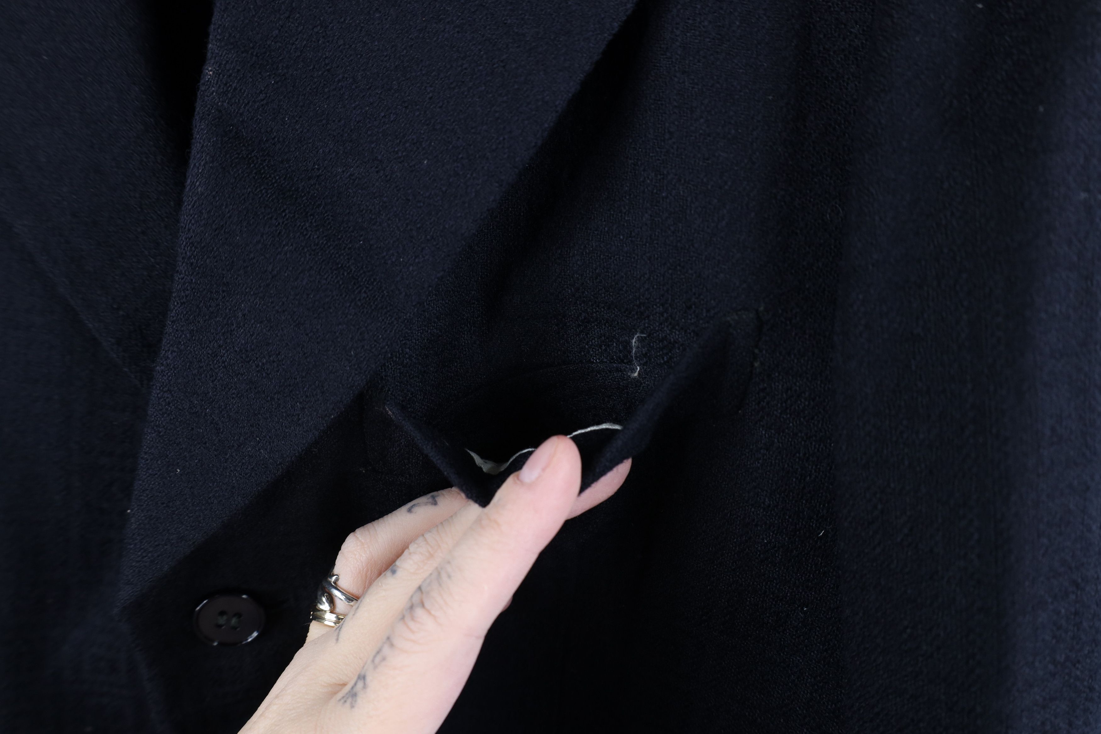 Vintage Deadstock Vintage 30s 40s Button Suit Jacket Navy Geometric Size US XL / EU 56 / 4 - 6 Thumbnail