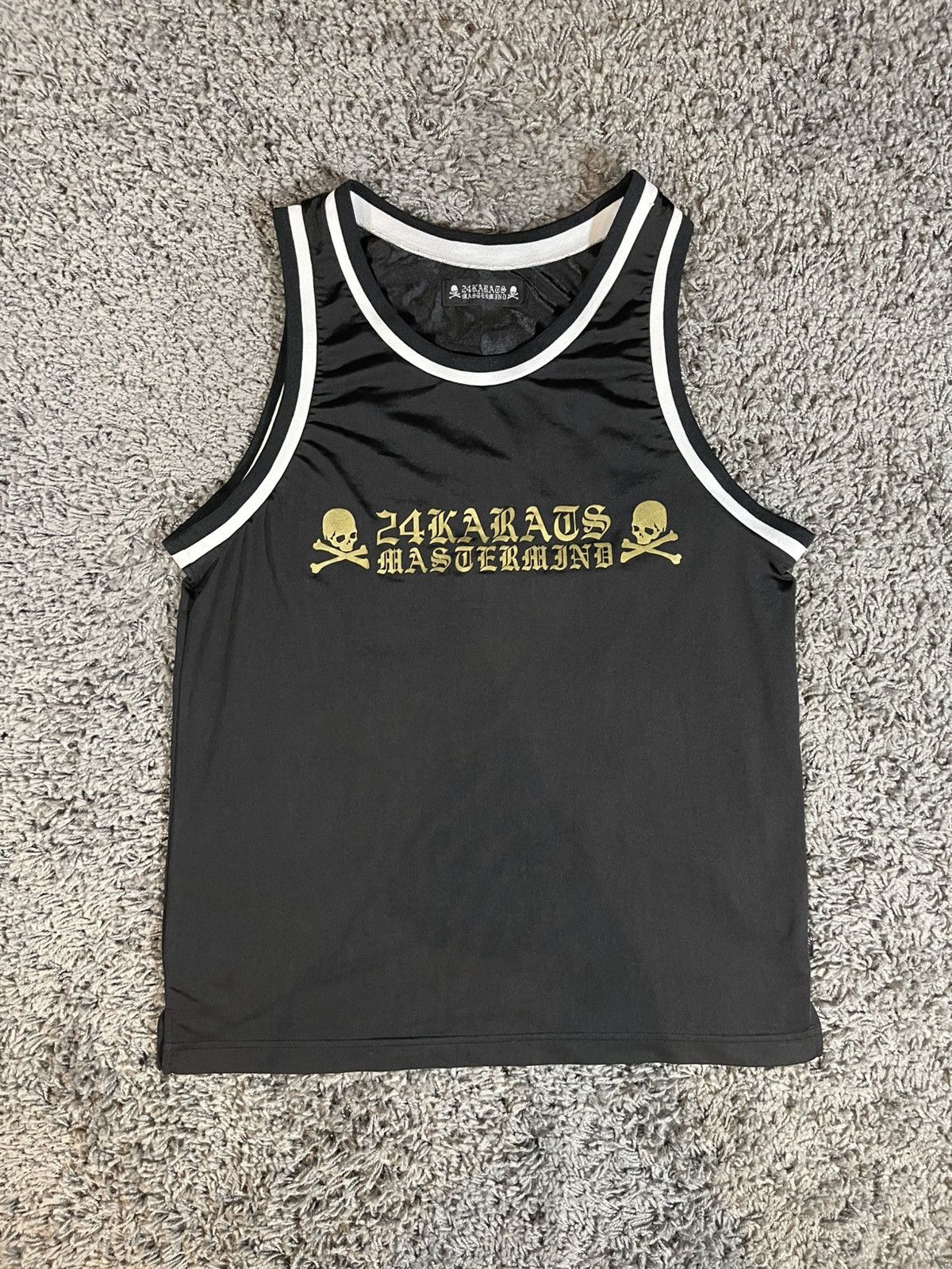 Mastermind Japan Mastermind Japan x 24 Karats Basketball Jersey Black Gold Size US M / EU 48-50 / 2 - 2 Thumbnail