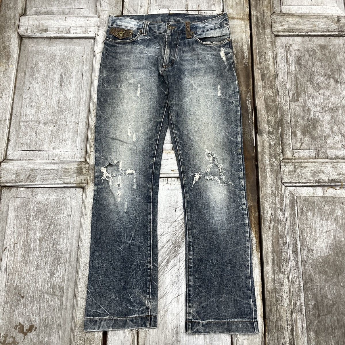 Japanese Brand × Leather × Vintage Vintage Japanese Brand Snake Leather Back Pocket wc348 Size US 34 / EU 50 - 1 Thumbnail