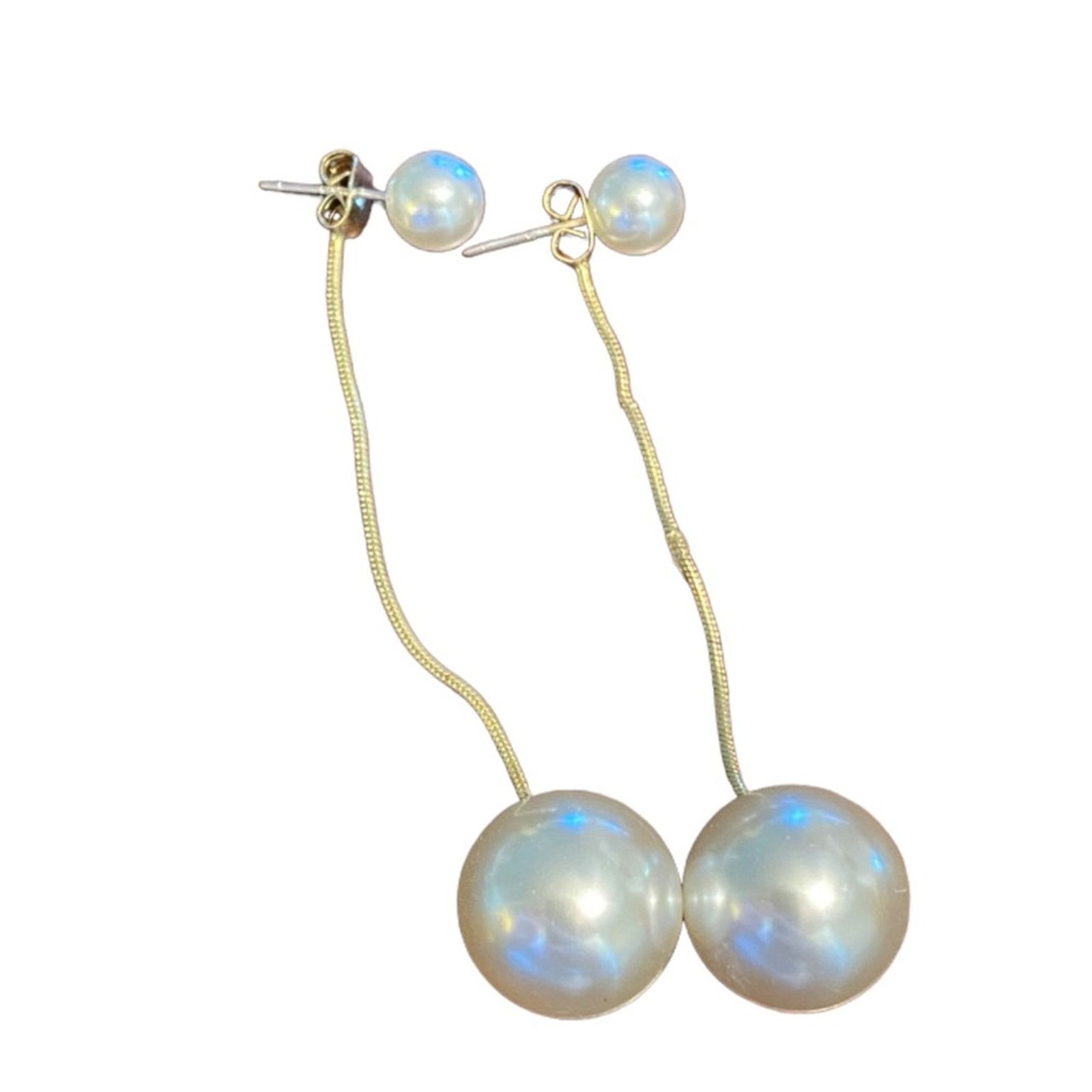 Other Pearl Dangle 2 Way Drop Or Stud Earrings NEW Size ONE SIZE - 4 Thumbnail