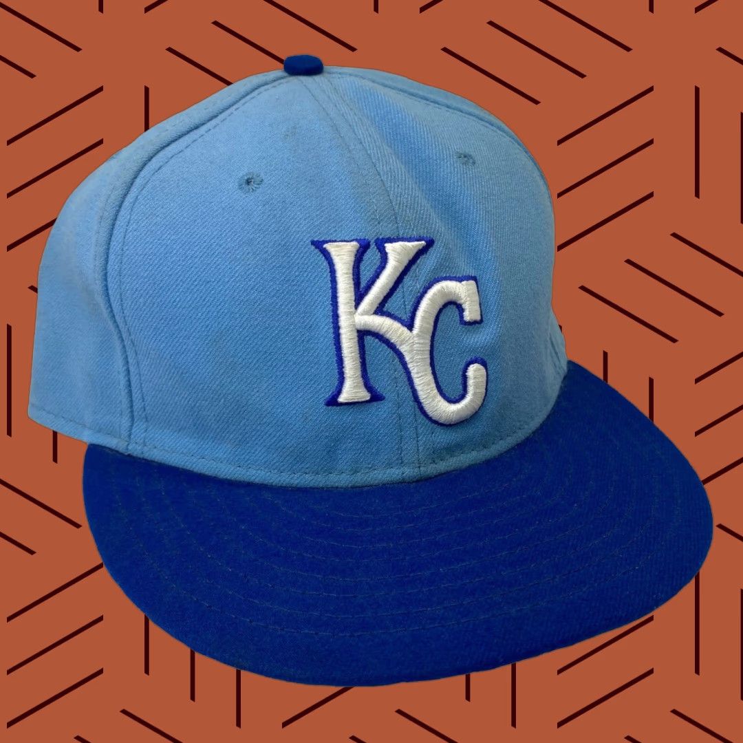 New Era New Era Kansas City Royals ATERNATE Powder Blue 59FIFTY 7 1/2 FITTED Hat USA Mens Size ONE SIZE - 1 Thumbnail