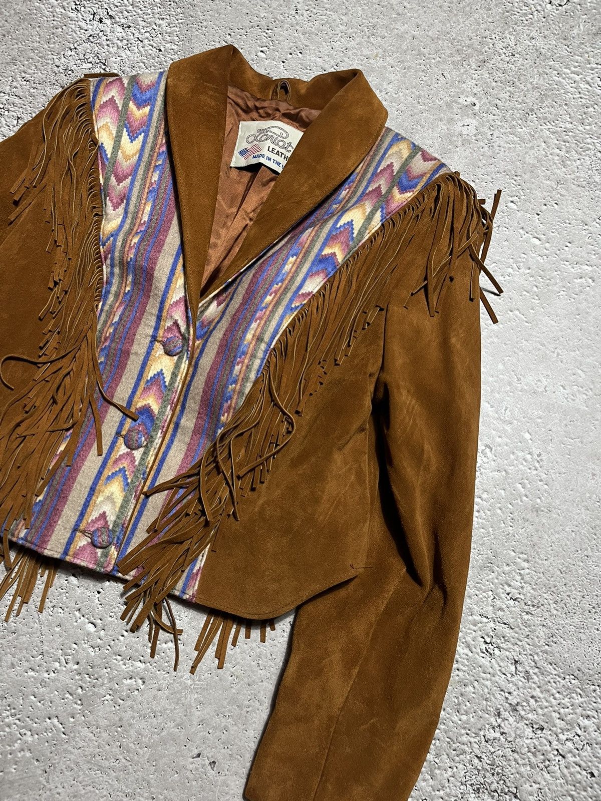 Cowboy Equipment Vintage Woman’s Made USA Lariat Leather Western Jacket Size M / US 6-8 / IT 42-44 - 4 Thumbnail