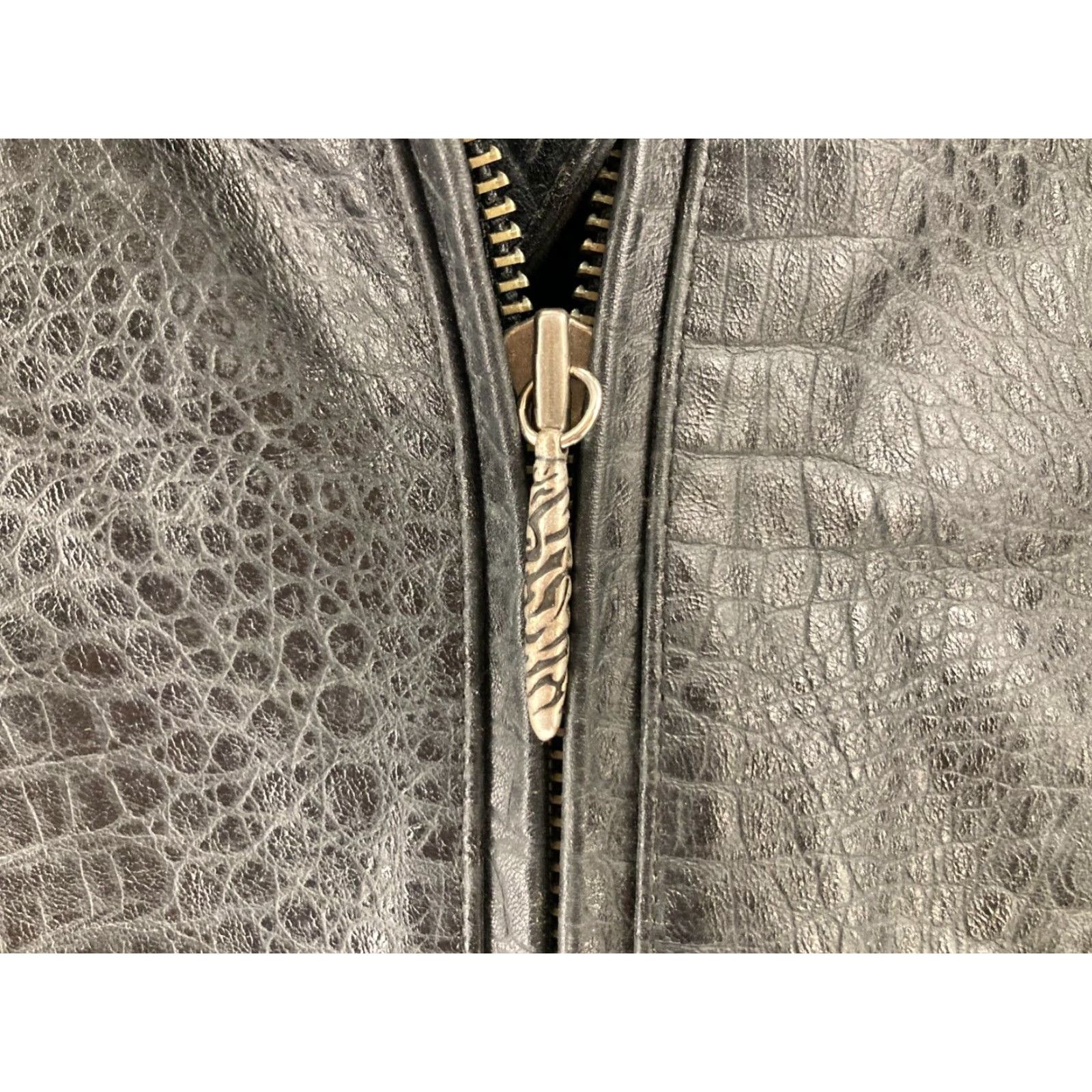 Harley Davidson Harley-Davidson Motorcycle Jacket Womens Faux Snake Skin Black L 90s Biker Size L / US 10 / IT 46 - 5 Thumbnail