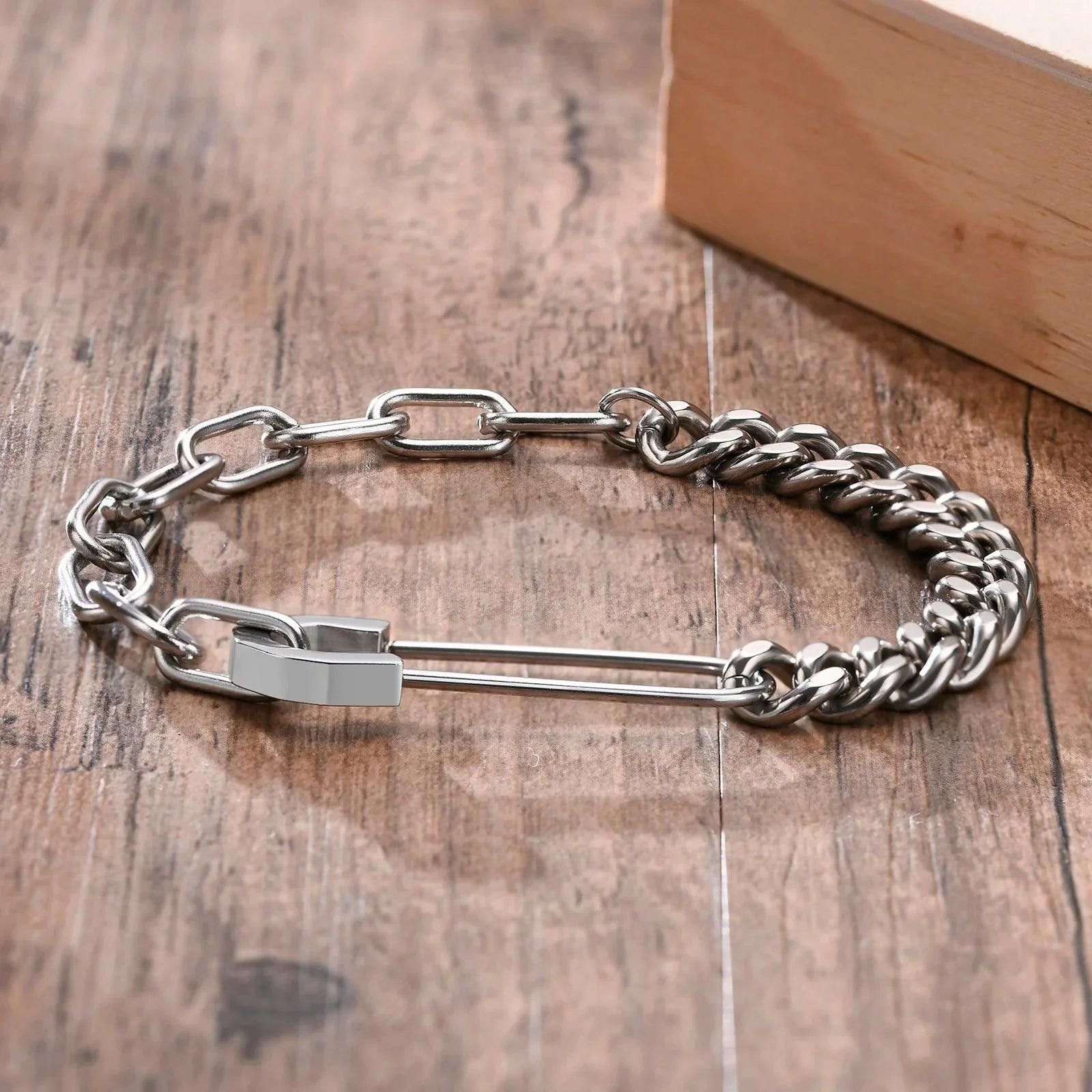 Other Stainless Steel Safety Pin Bracelet Size ONE SIZE - 5 Thumbnail