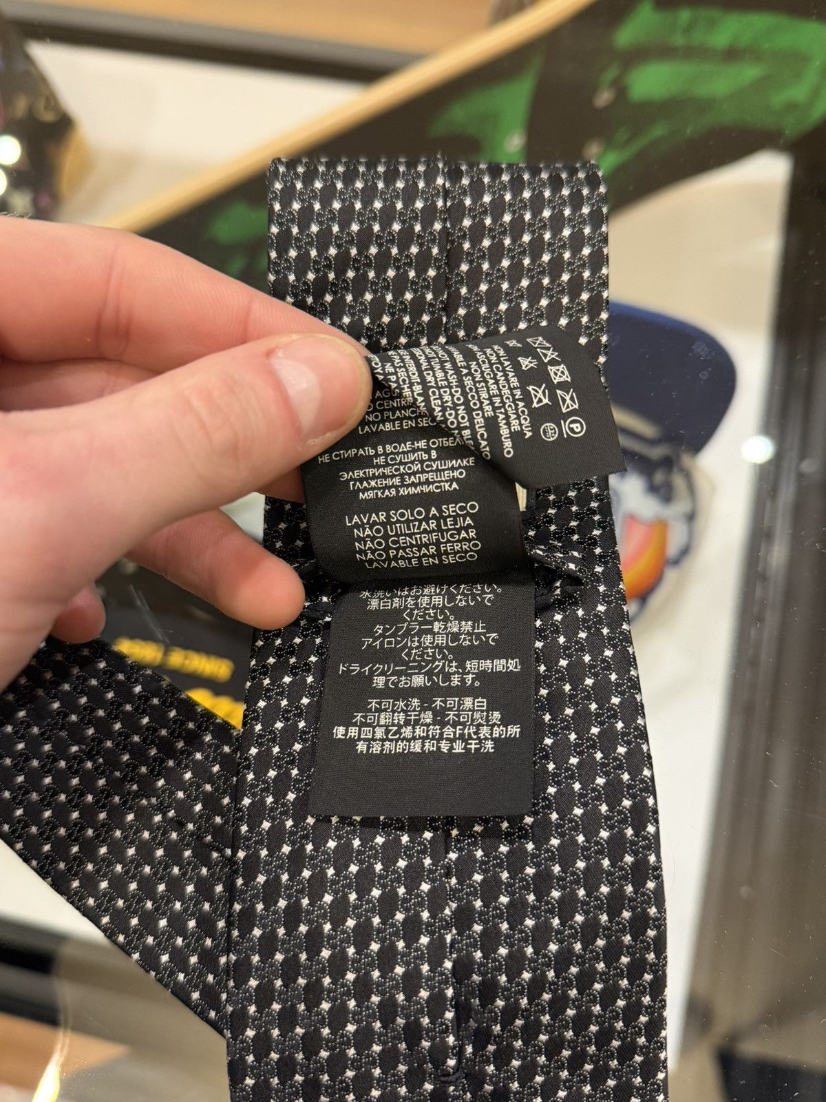 Gucci Gucci GG Supreme Tie - Black/White Size ONE SIZE - 5 Thumbnail
