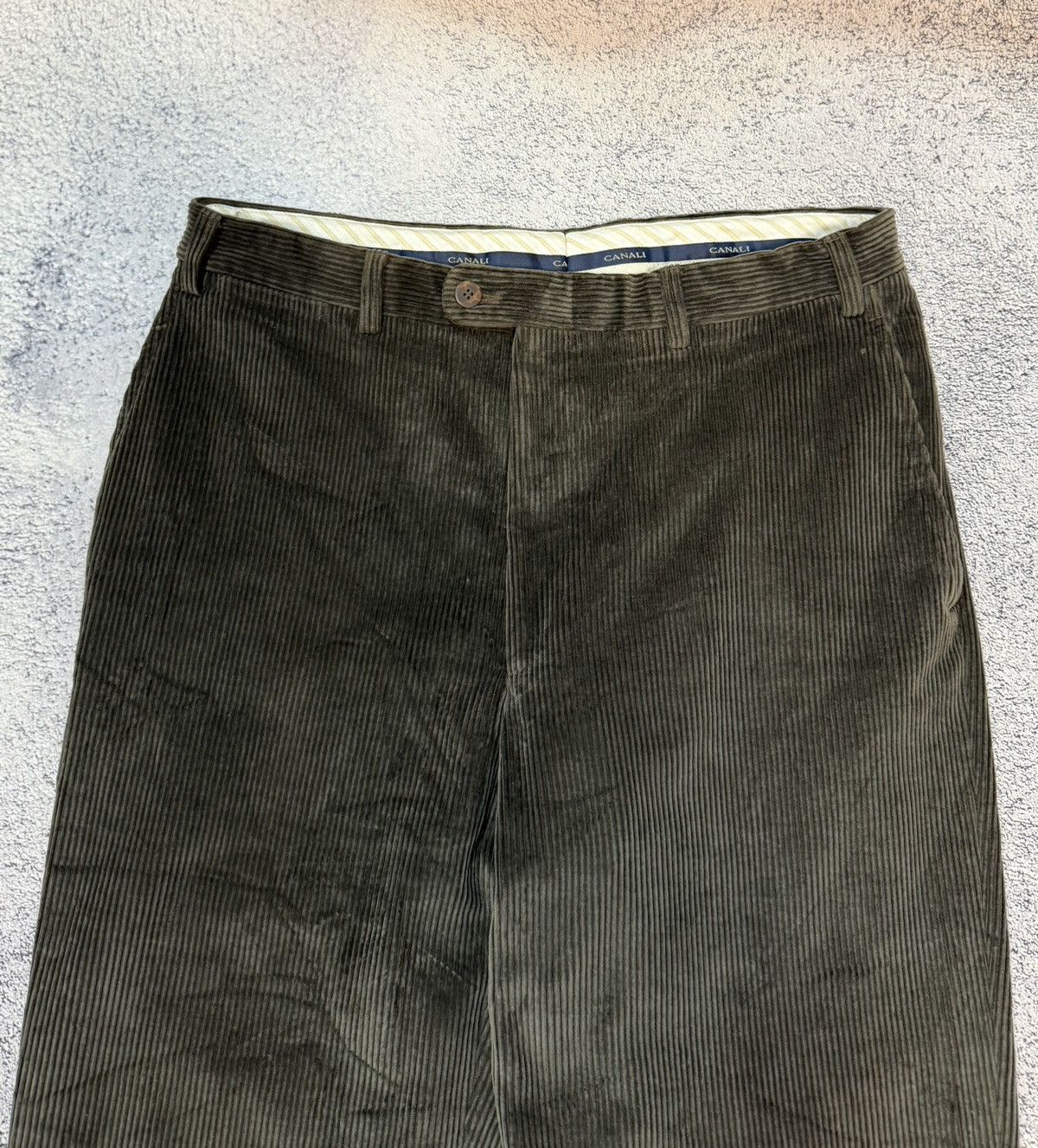 Canali Canali Men Corduroy Chino Pants Made In Italy Size 50 Luxury Size US 34 / EU 50 - 3 Thumbnail