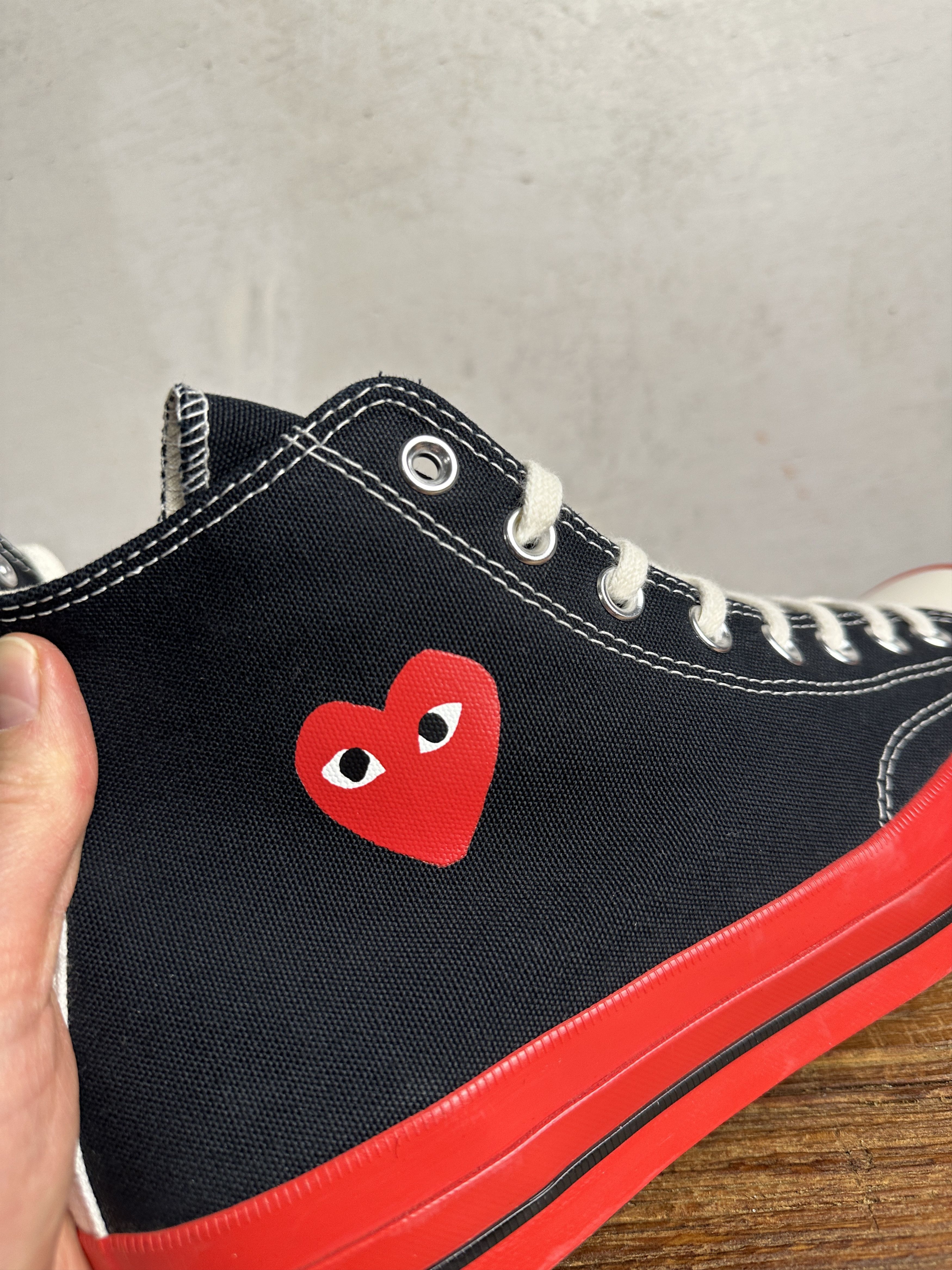 Comme des Garcons Comme des Garçons Play x Chuck 70 High 'Black Red' Sneakers Size US 10 / EU 43 - 8 Thumbnail