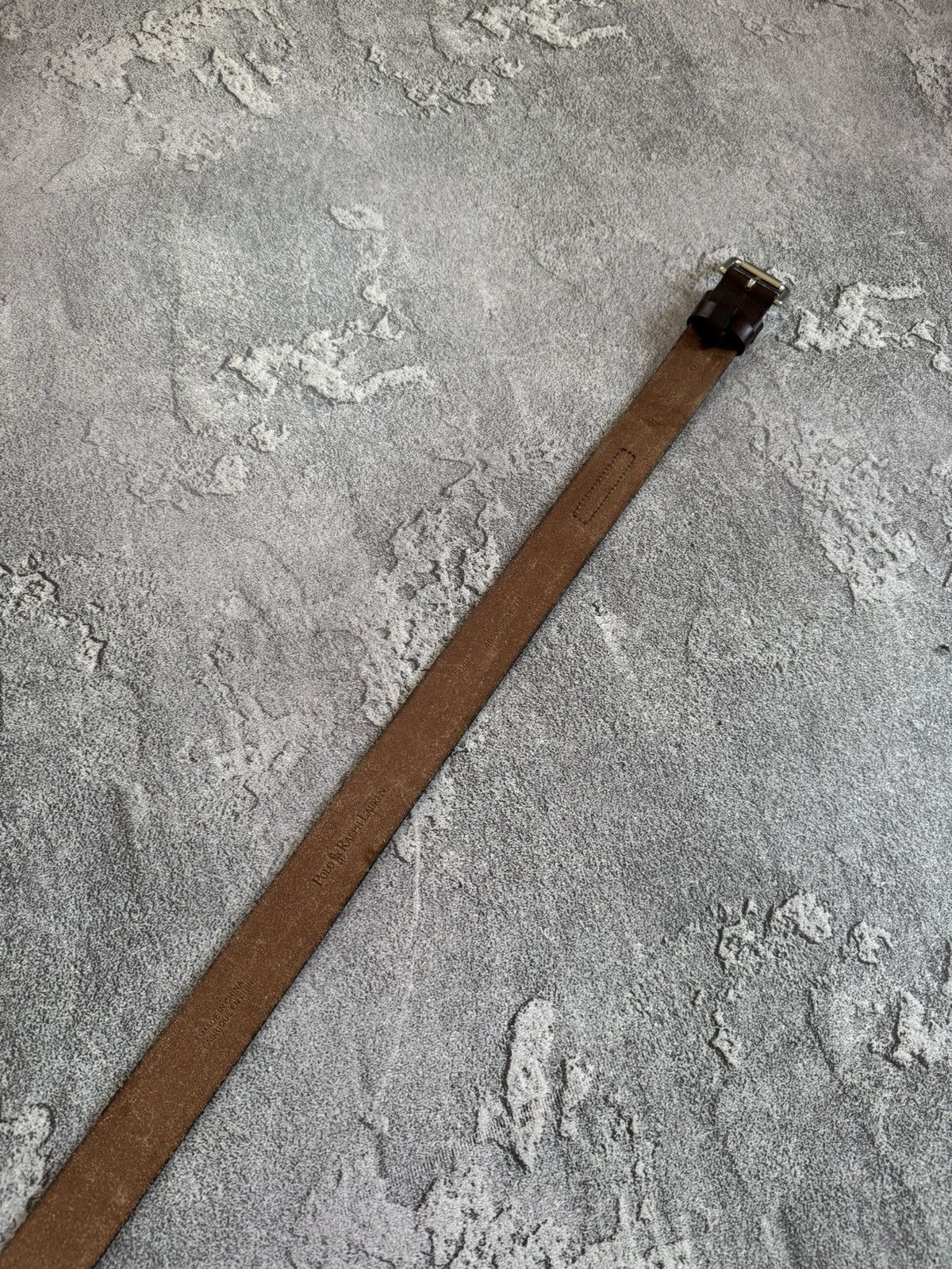 Polo Ralph Lauren × Vintage Polo Ralph Lauren brown leather belt biker cowboy casual Size ONE SIZE - 11 Thumbnail