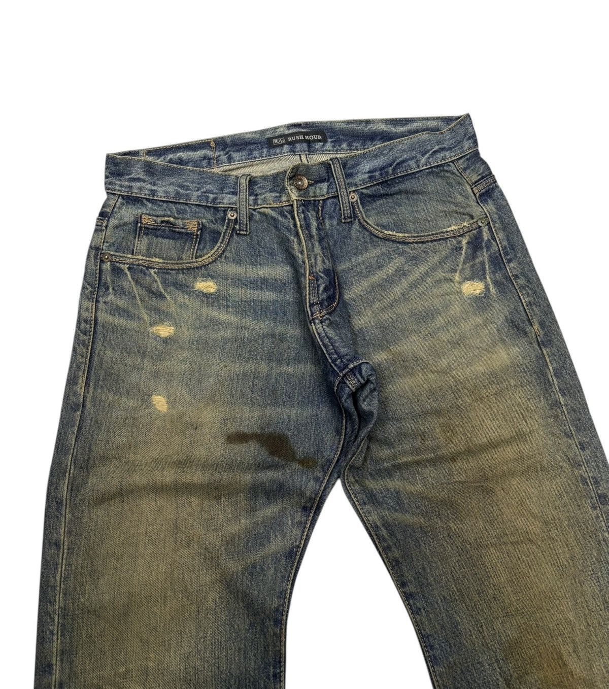 If Six Was Nine 🔥VINTAGE RUSH HOUR MUD WASH DISTRESSED DENIM JEANS Size US 30 / EU 46 - 9 Thumbnail