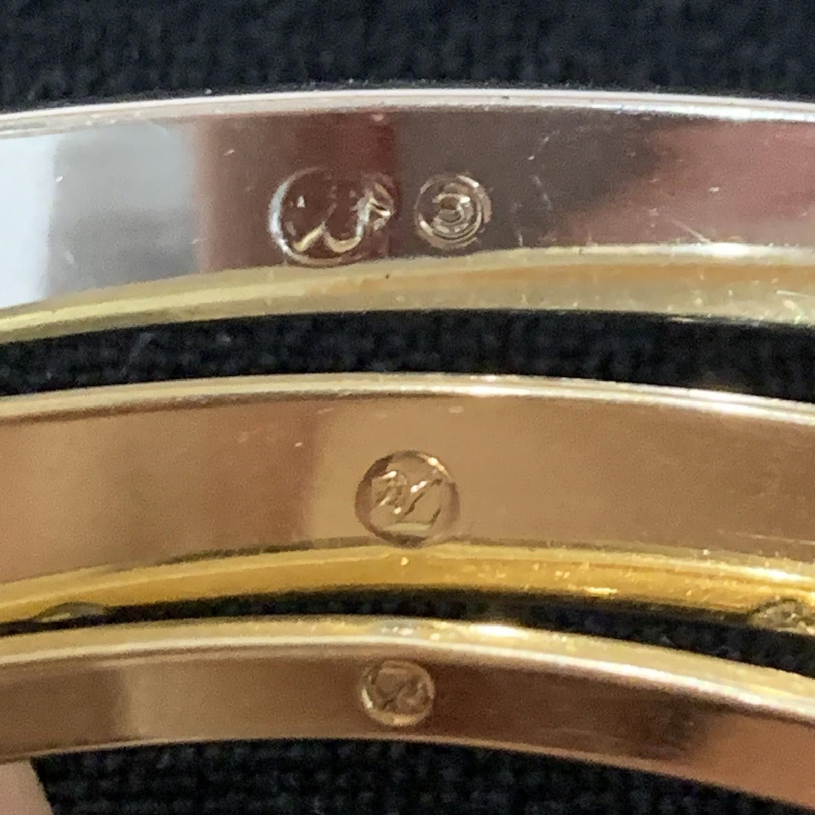 Swarovski 1990s Savvy by Swarovski Bangle Set Gold Tone w/ Crystals Size ONE SIZE - 5 Thumbnail