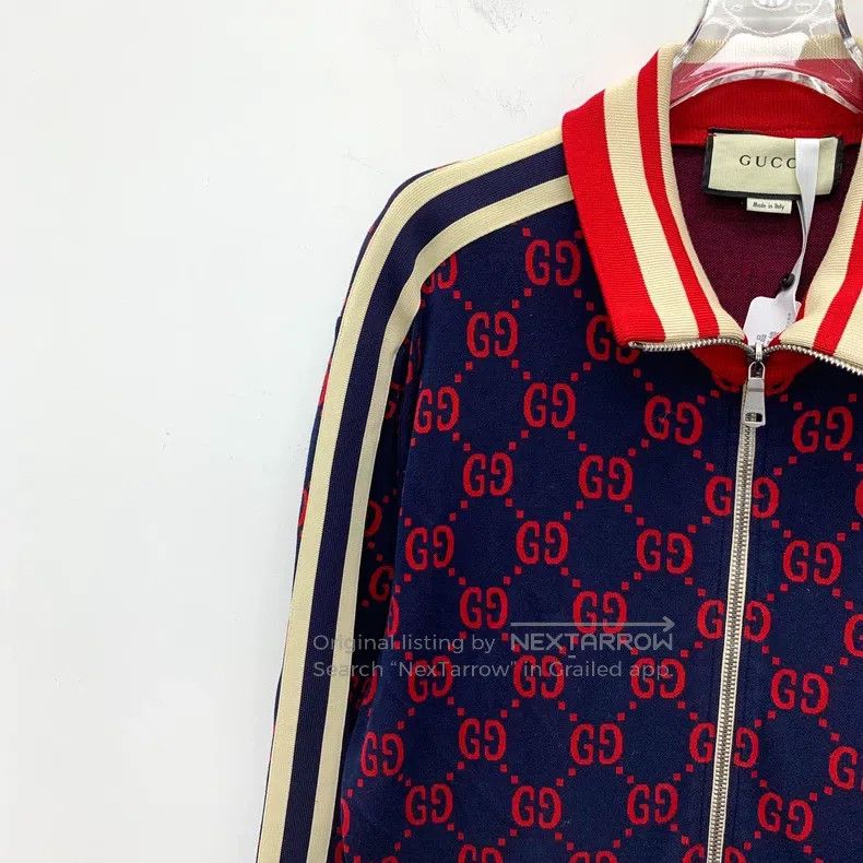 Gucci Gucci Colour block side stripe logo jacquard full print co Size US XXL / EU 58 / 5 - 3 Thumbnail