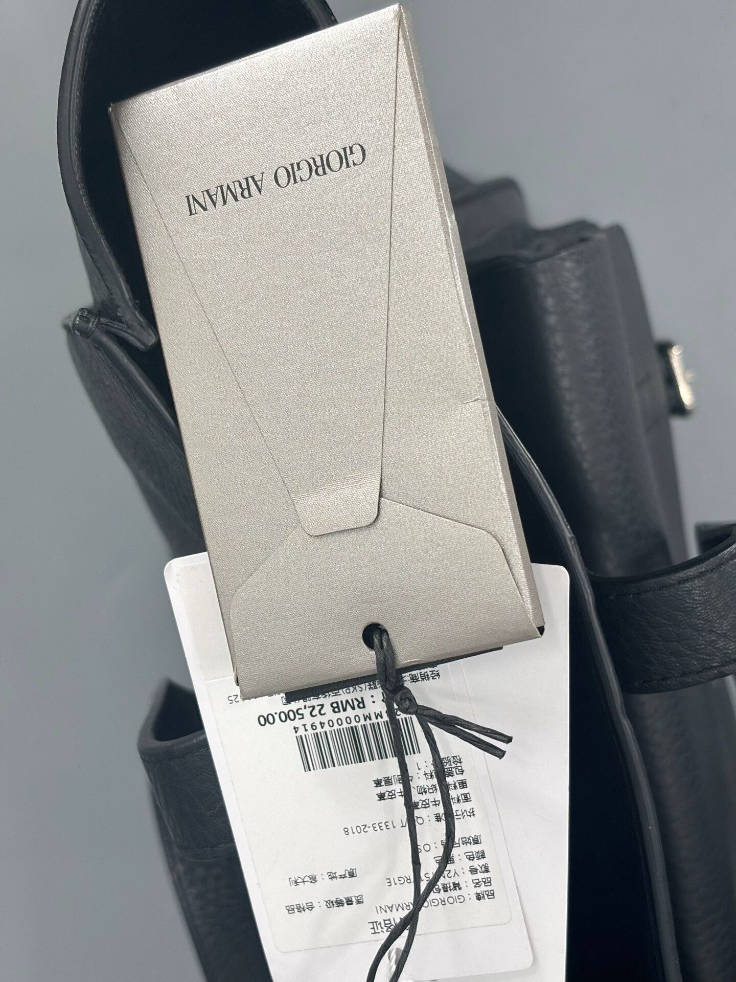 Emporio Armani black leather tote bag by giorgio armani Size ONE SIZE - 7 Thumbnail