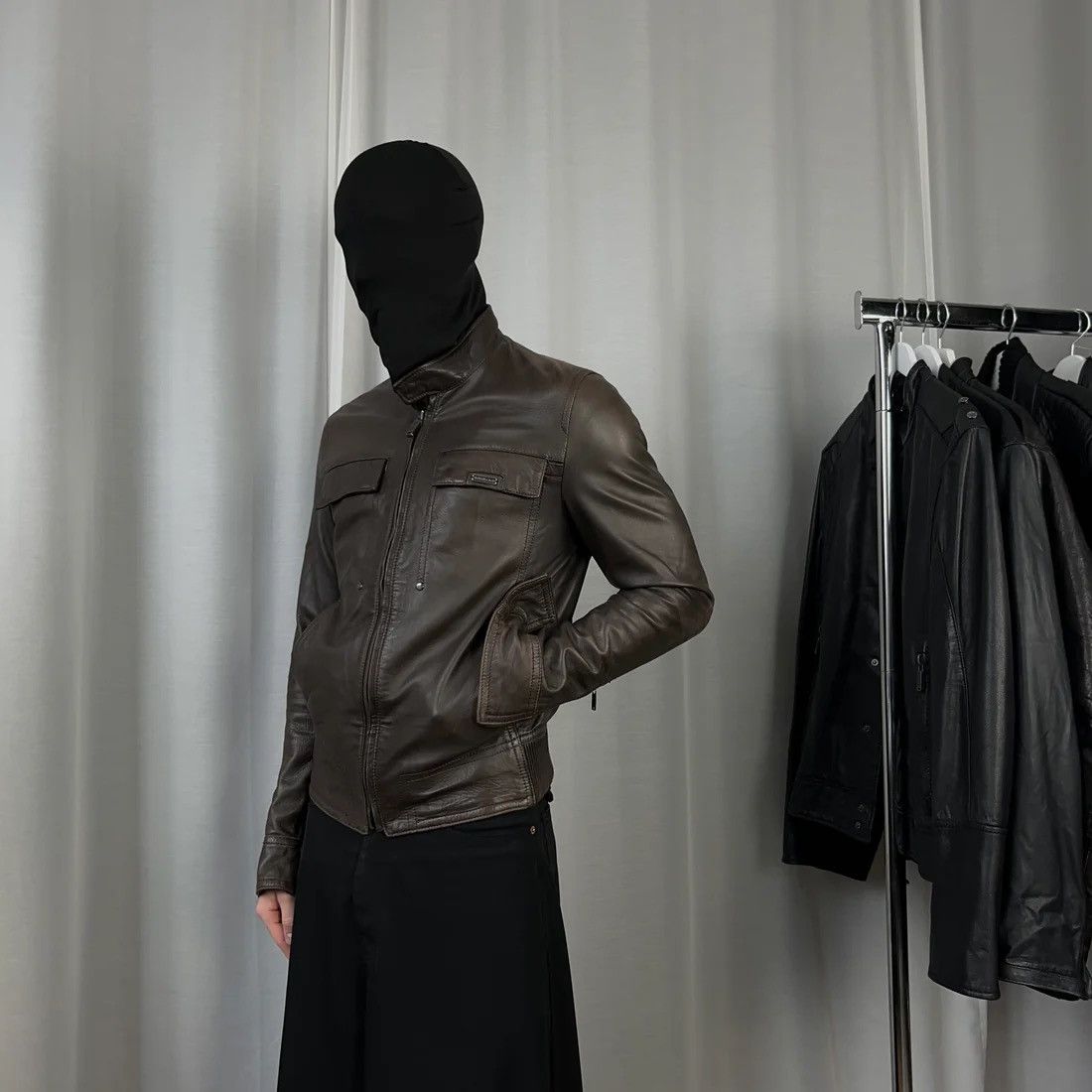 Dirk Bikkembergs Dirk Bikkembergs Cargo Racer Bomber Leather Jacket Size US M / EU 48-50 / 2 - 2 Thumbnail