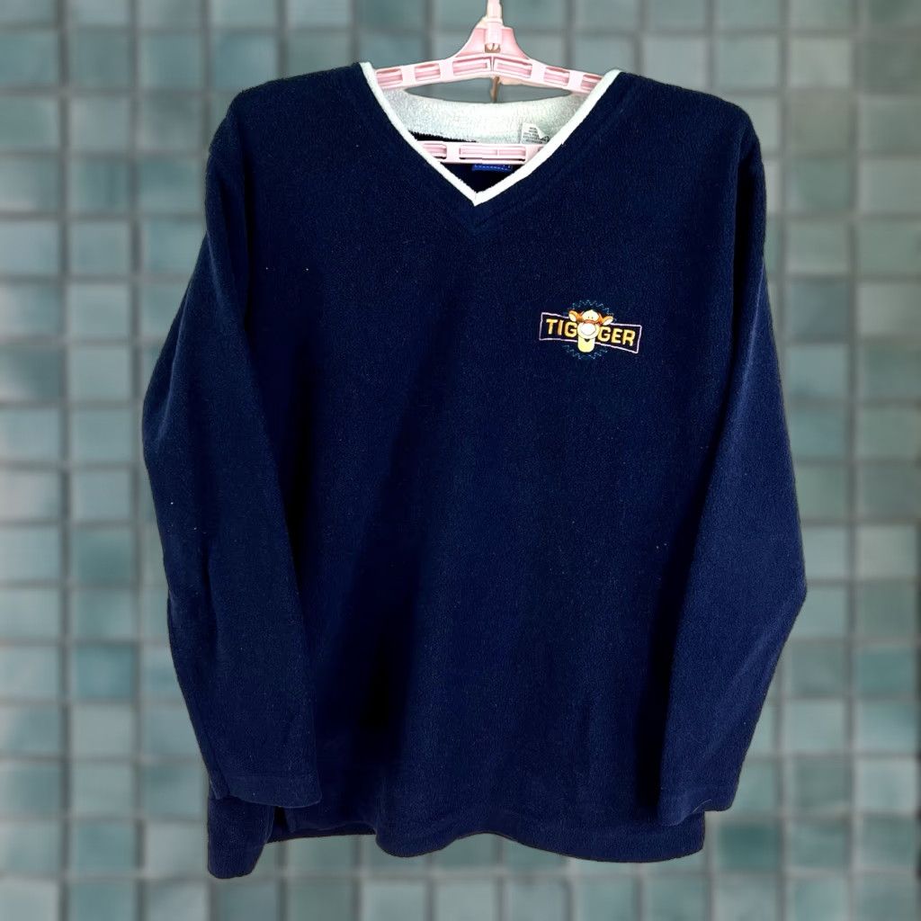 Disney Disney Pooh Tigger Fleece Pullover Sweatshirt Womens Adult Size L Blue Embroidered Size L / US 10 / IT 46 - 1 Thumbnail