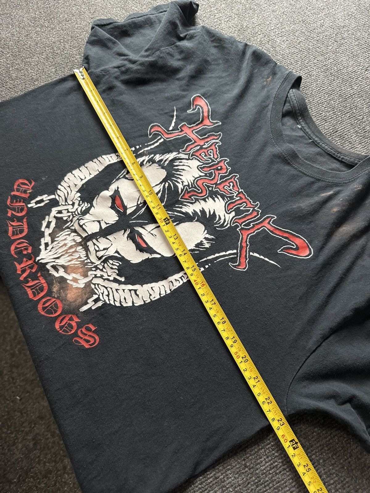 Band Tees 00s Heretic Underdogs Metal Band Graphic T Shirt Distressed Size US XL / EU 56 / 4 - 20 Thumbnail