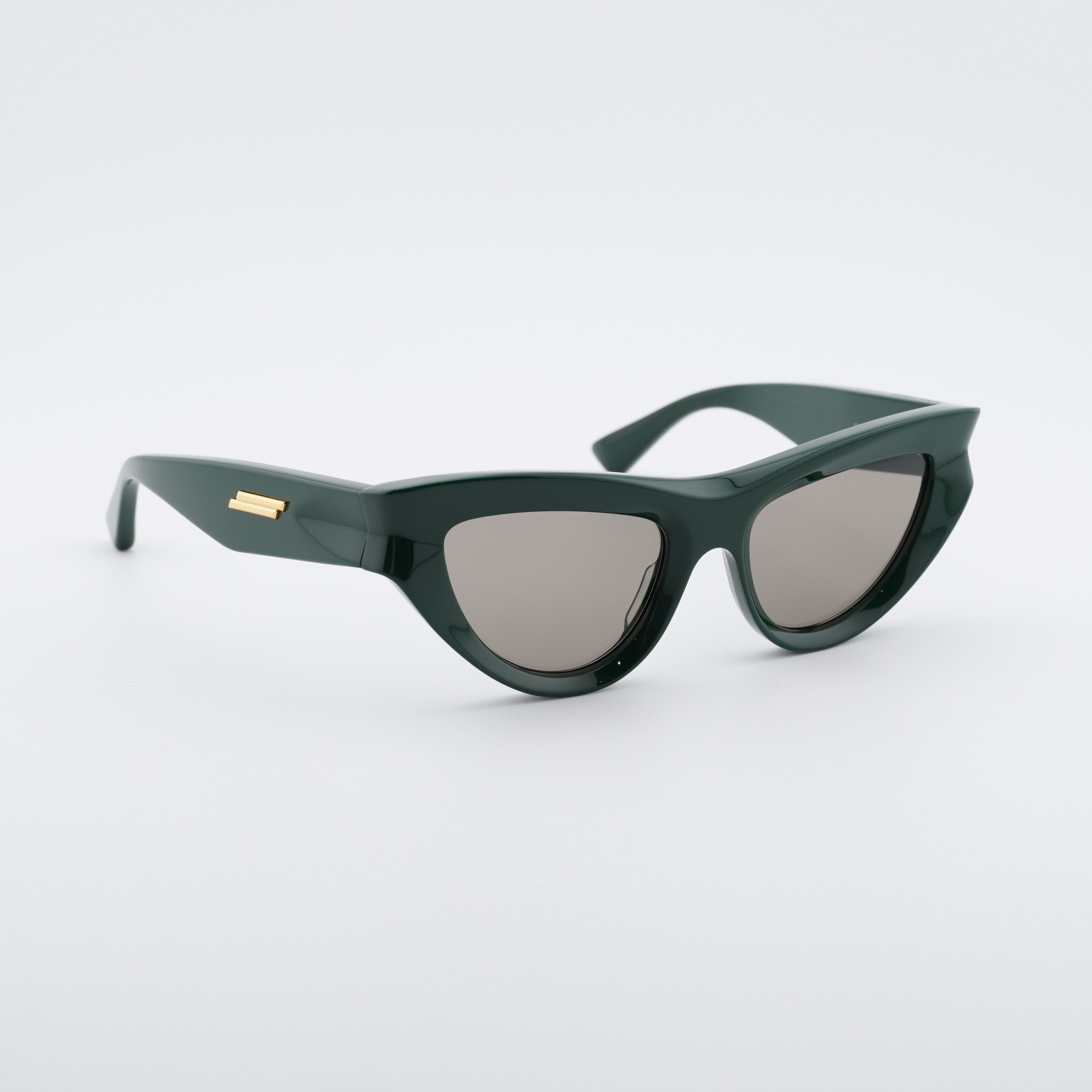 Bottega Veneta Bottega Veneta BV1220S 004 Sunglasses Green Cat Eye Frame Size ONE SIZE - 6 Thumbnail
