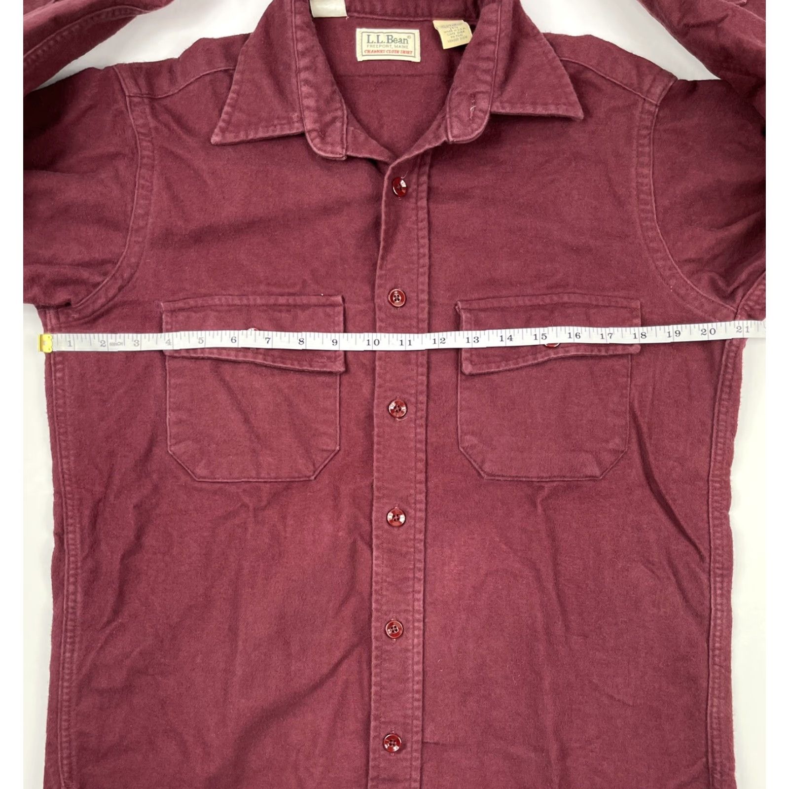 Vintage VINTAGE L.L. Bean Shirt Chamois Flannel 90s USA Red Blue Button-Up Collared Long Sleeve M Regular Adults Unisex Mens Womens Size US M / EU 48-50 / 2 - 4 Thumbnail
