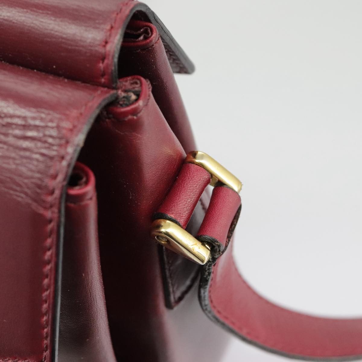 Celine CELINE Shoulder Bag Leather Wine Red Gold Size ONE SIZE - 16 Thumbnail