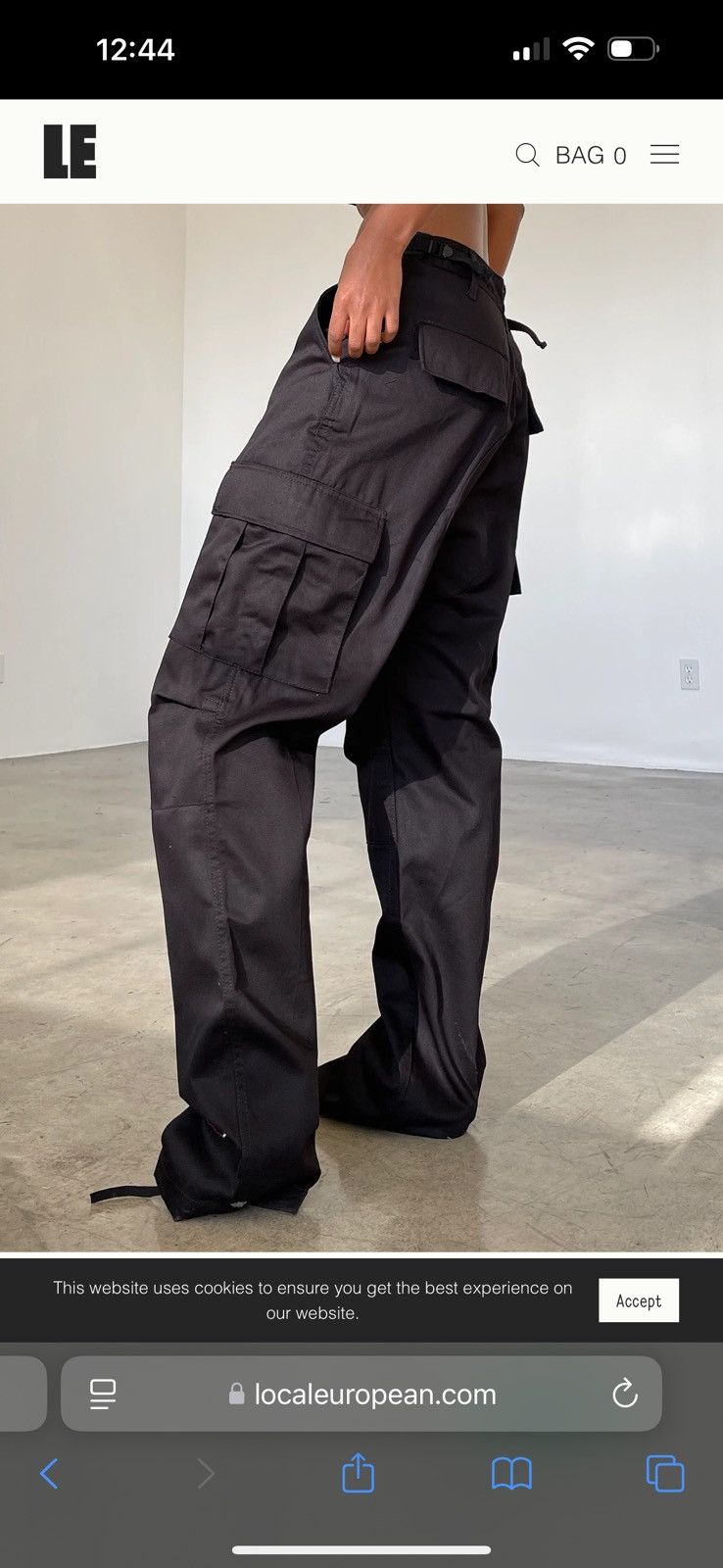 Other Local European black cargos Size 25" / US 0 / IT 36 - 1 Thumbnail
