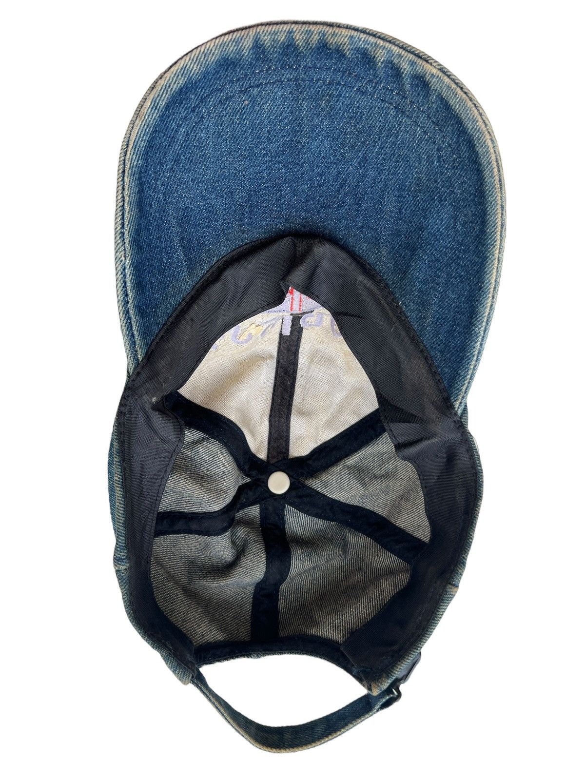 Vintage Vintage England Flag Embroidery Distressed Denim Hat Size ONE SIZE - 6 Thumbnail