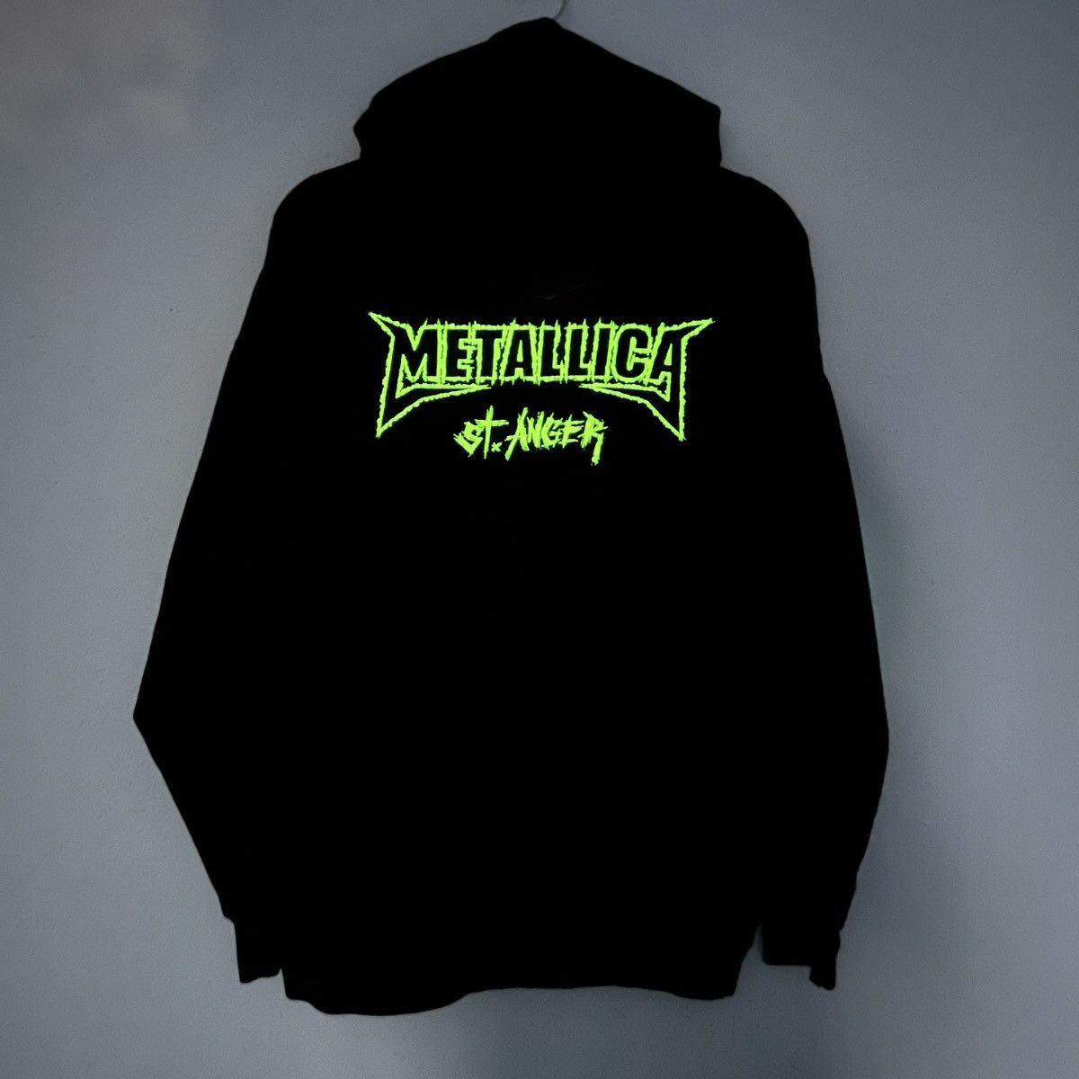 Band Tees Metallica St Anger Hoodie Fluo Full Print Graphic Black Size US XL / EU 56 / 4 - 7 Thumbnail