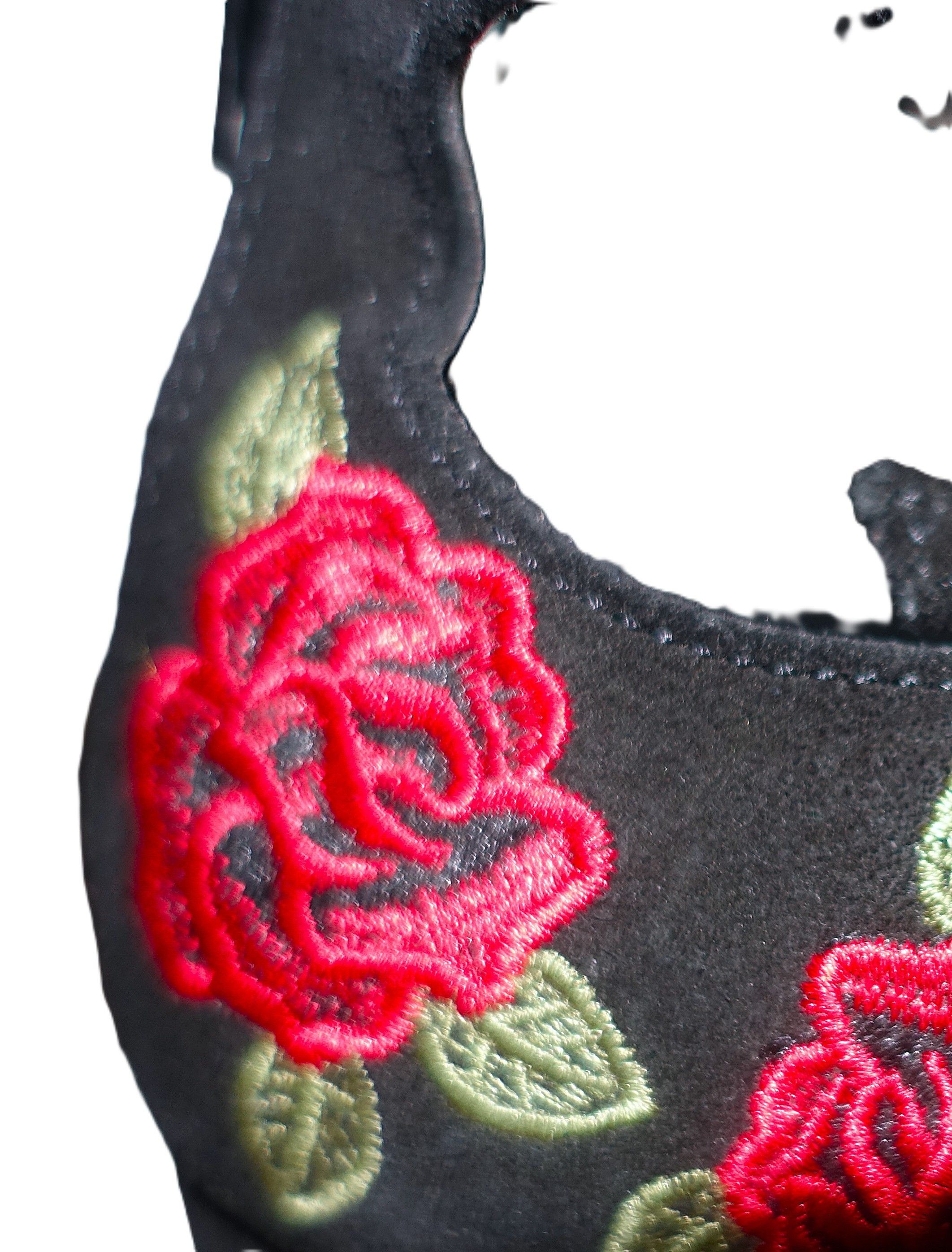 Steve Madden Steve Madden Black Suede 3 Strap Rose Chunky Heels 8.5 Size US 8.5 / IT 38.5 - 4 Thumbnail