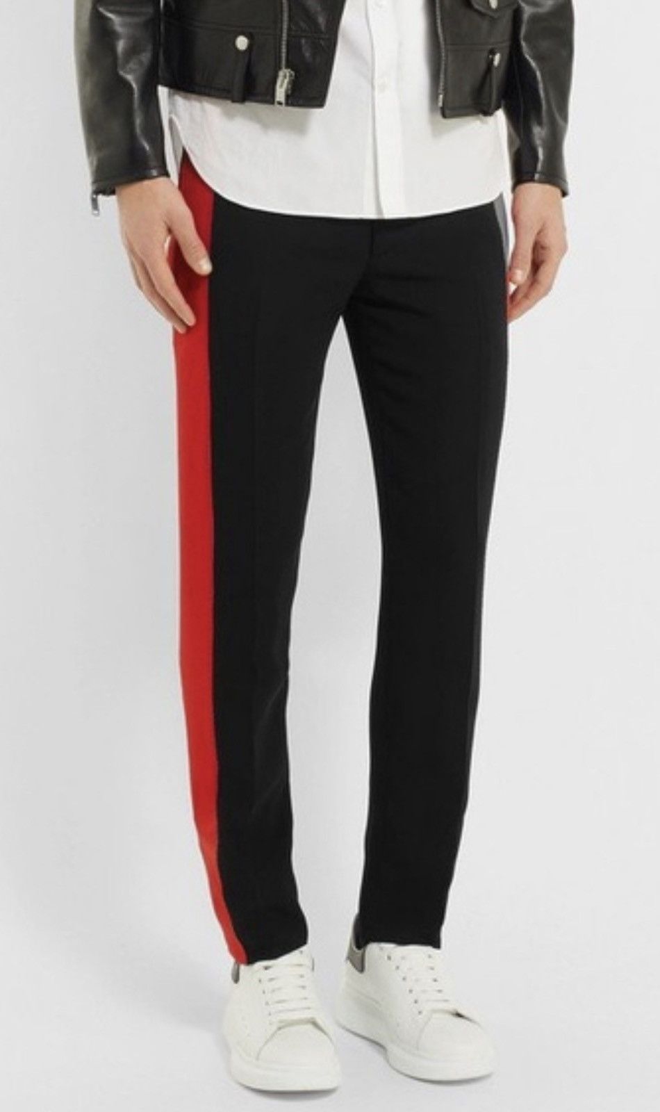 Alexander McQueen slim fit red stripe pants size46 Size US 30 / EU 46 - 1 Thumbnail