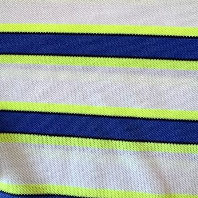 Ralph Lauren RLX Ralph Lauren Short Sleeve Polo Mens XL Chartreuse Blue White Striped Polo Shirt Size US XL / EU 56 / 4 - 3 Thumbnail