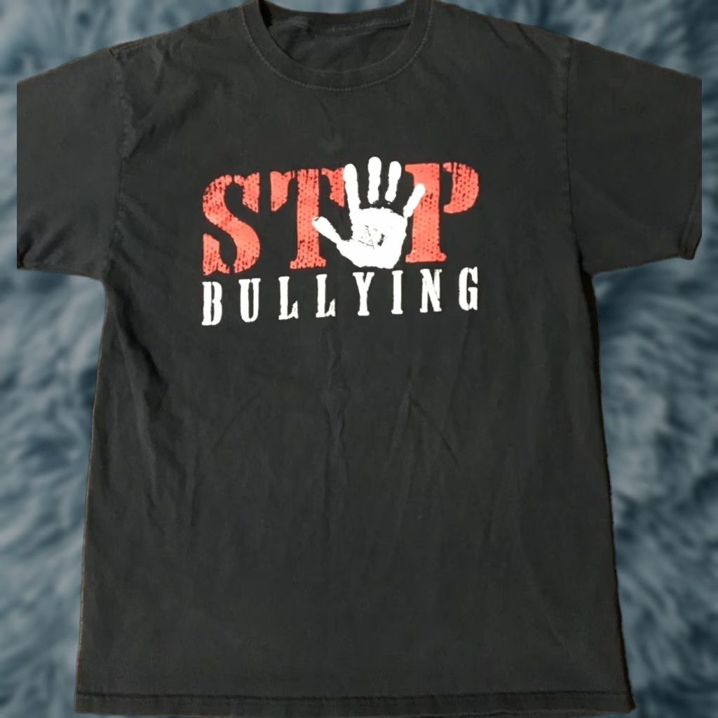Vintage VINTAGE 90s Stop Bullying Shirt S Black Short Sleeve Men T-Shirt Friends Love Kindness USA Friends Mens Size US S / EU 44-46 / 1 - 1 Thumbnail