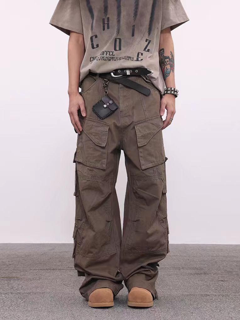 Japanese Brand × Vintage Vintage Street Hip Hop Multi-Pocket Zipper Work Pants Size US 28 / EU 44 - 2 Thumbnail