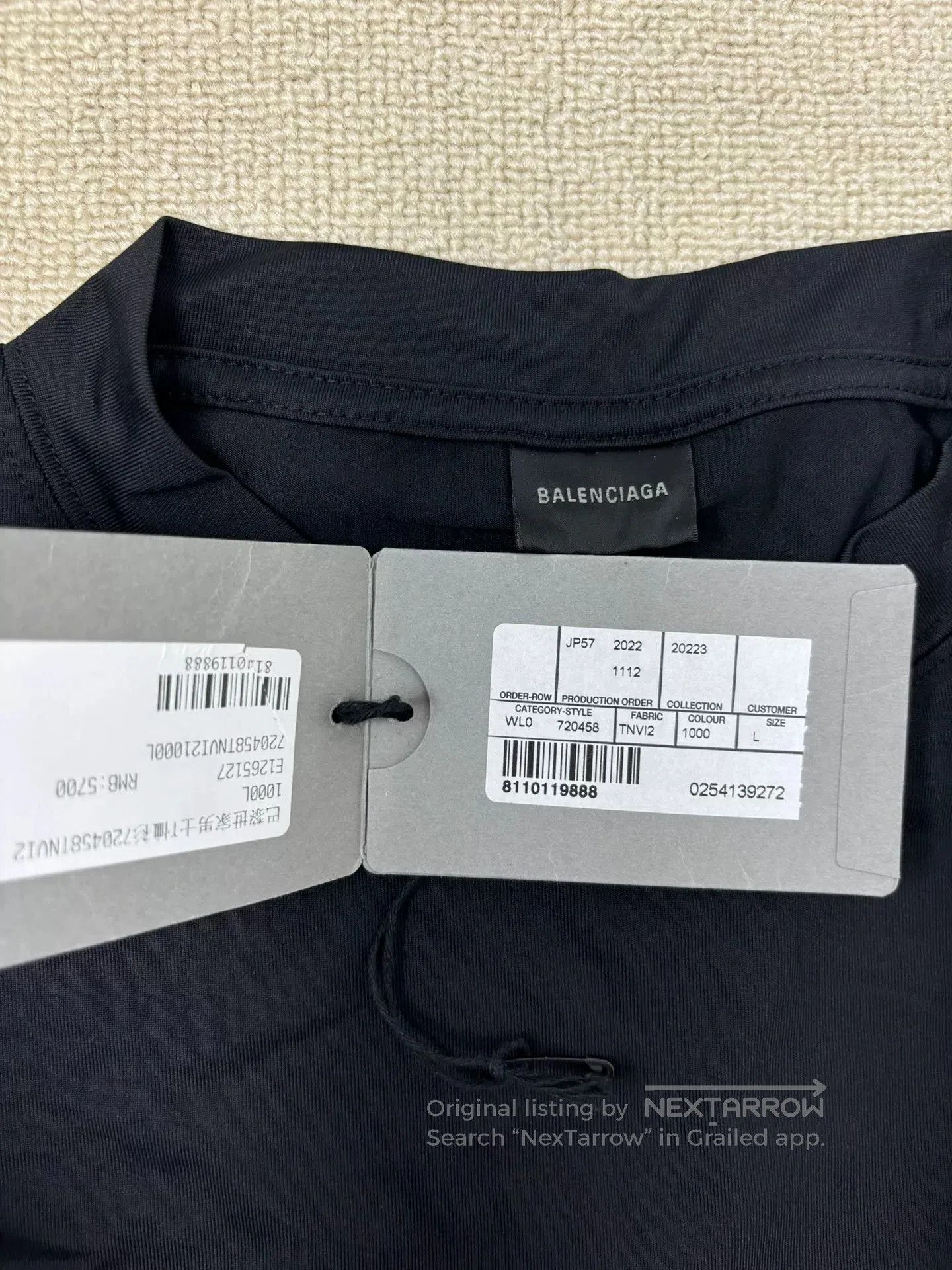 Balenciaga Balenciaga SS22 Men's Solid Crew Neck T-shirt. Size US L / EU 52-54 / 3 - 4 Thumbnail