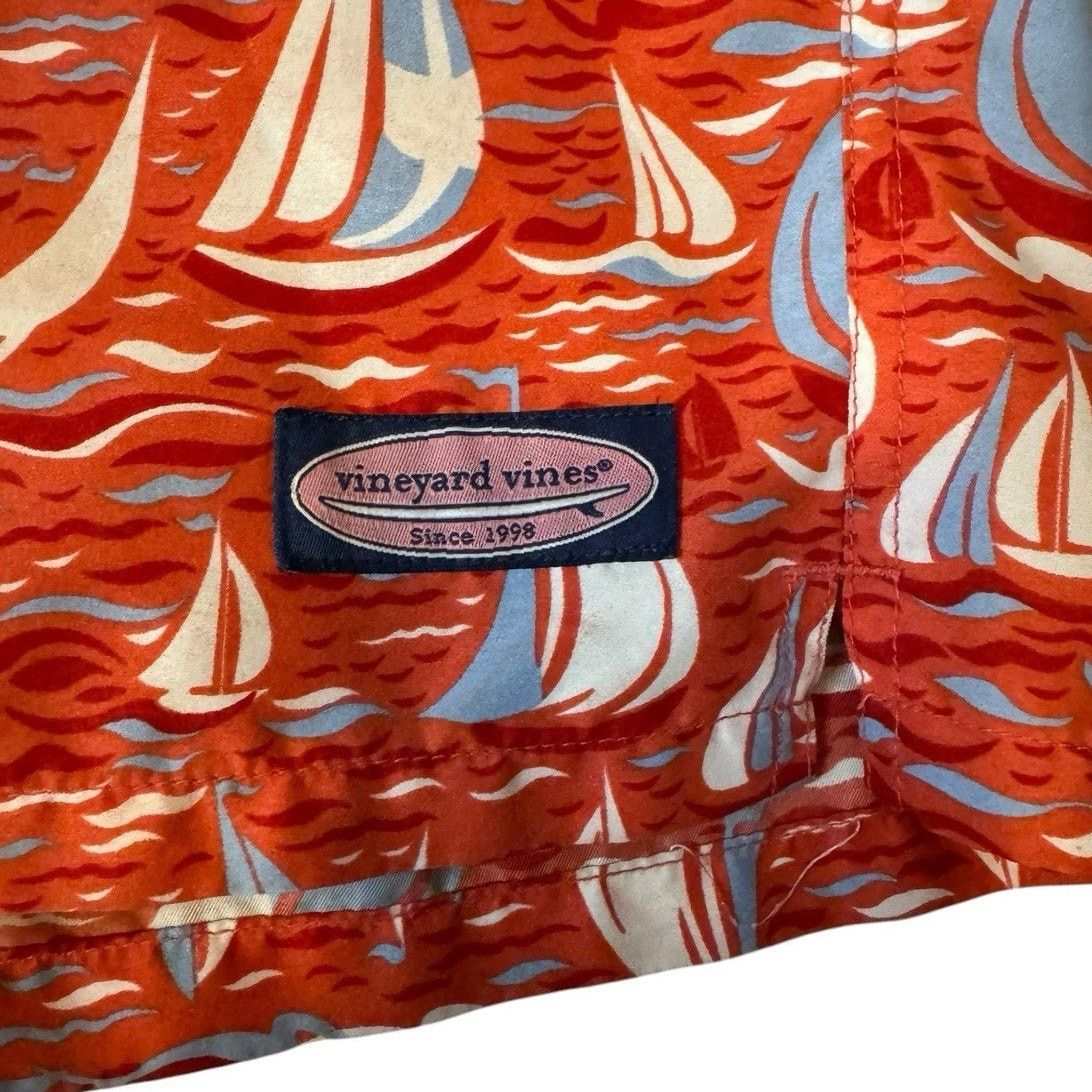 Vineyard Vines Vineyard Vines Sailboat Nautical Swim Trunks Size US 40 / EU 56 - 7 Thumbnail